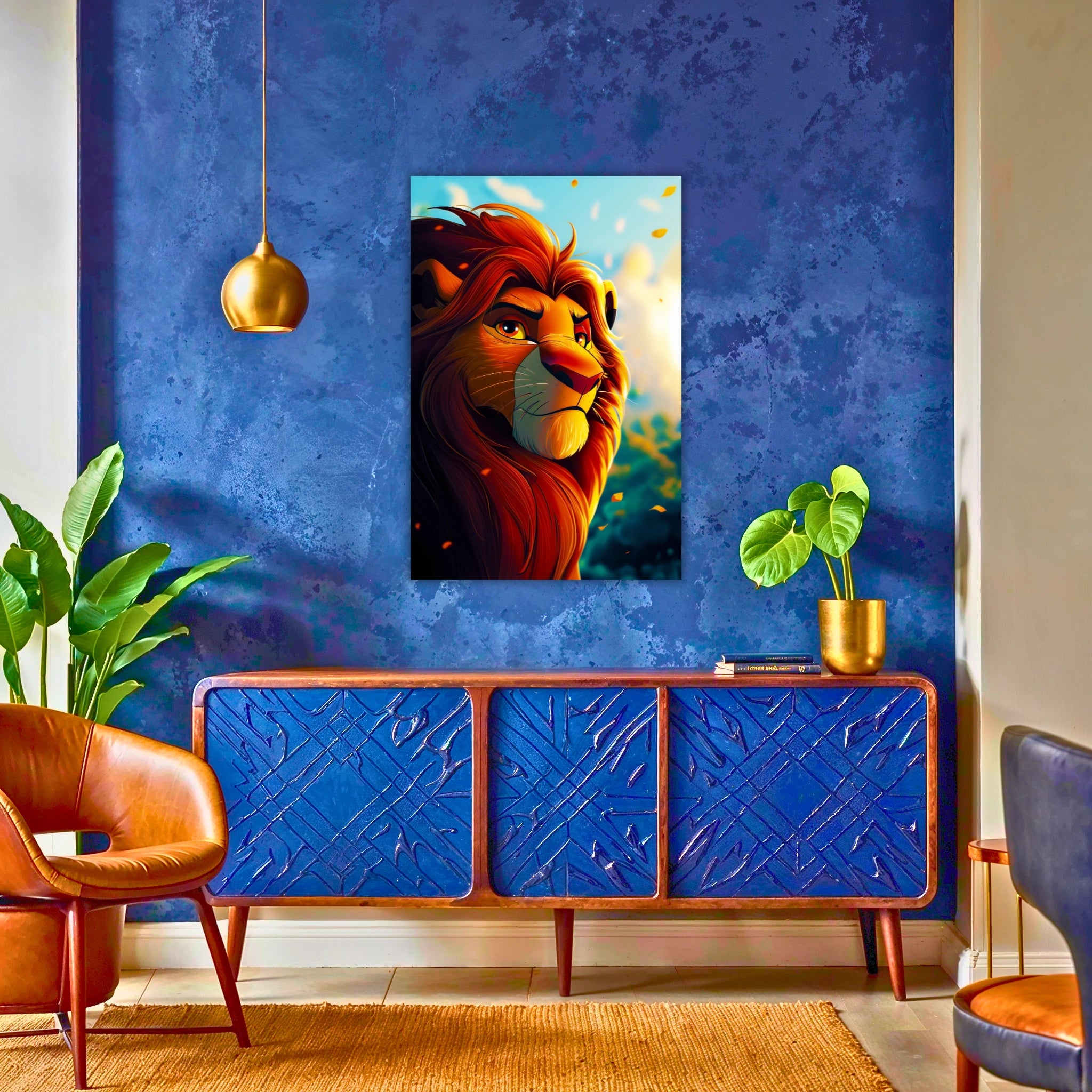 Tableau Roi Lion Mufasa Rayon De Soleil