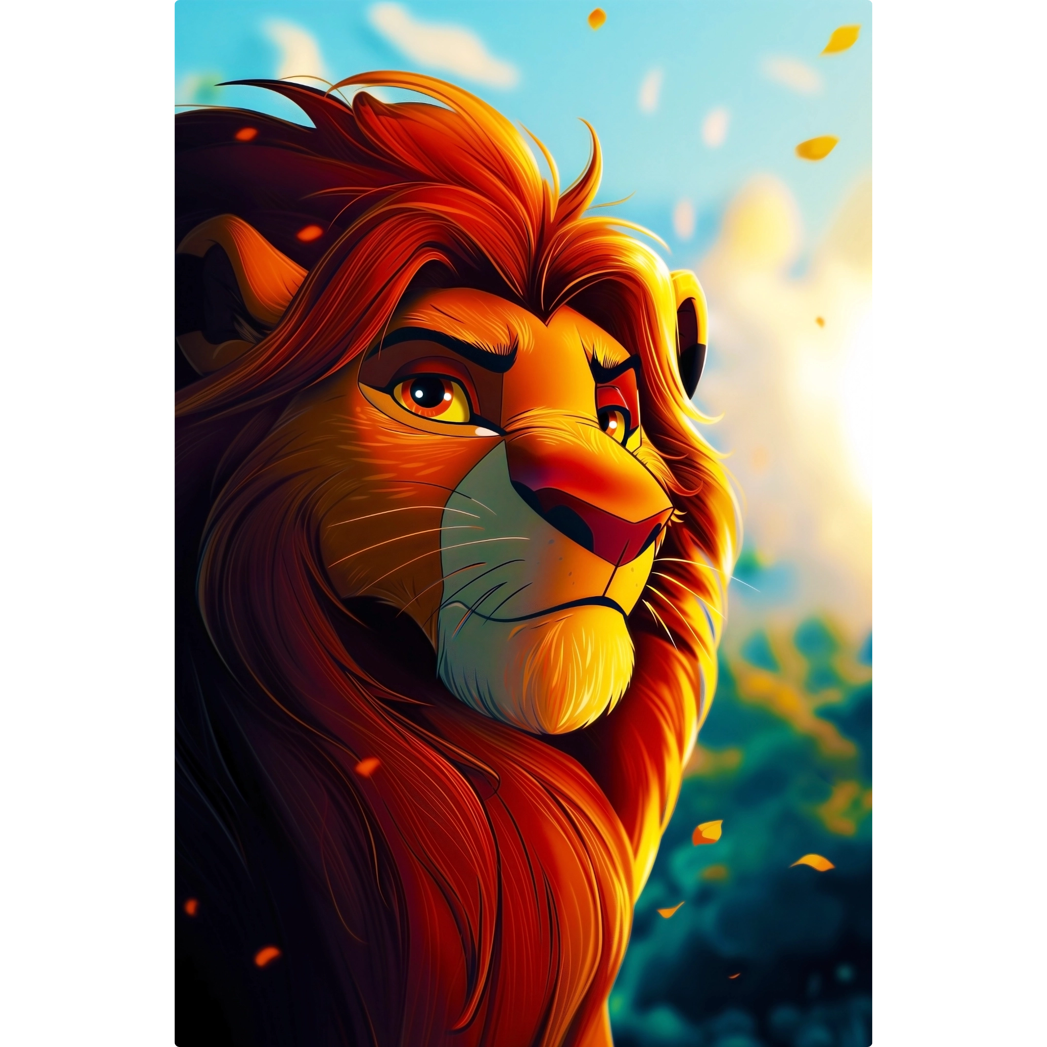 Tableau Le Roi Lion Mufasa Rayon De Soleil