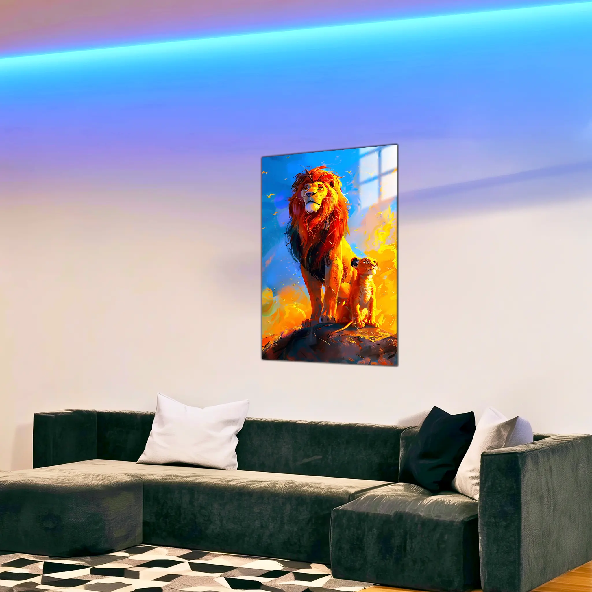 tableau-disney-roi-lion-mufasa-simba-dans-le-salon | DreamWay