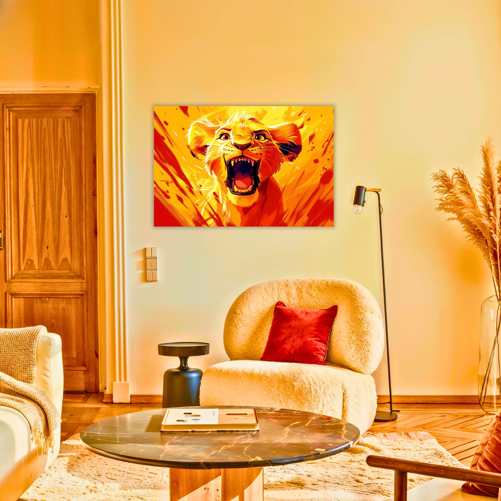 tableau-disney-roi-lion-simba-rugissement-au-salon | DreamWay