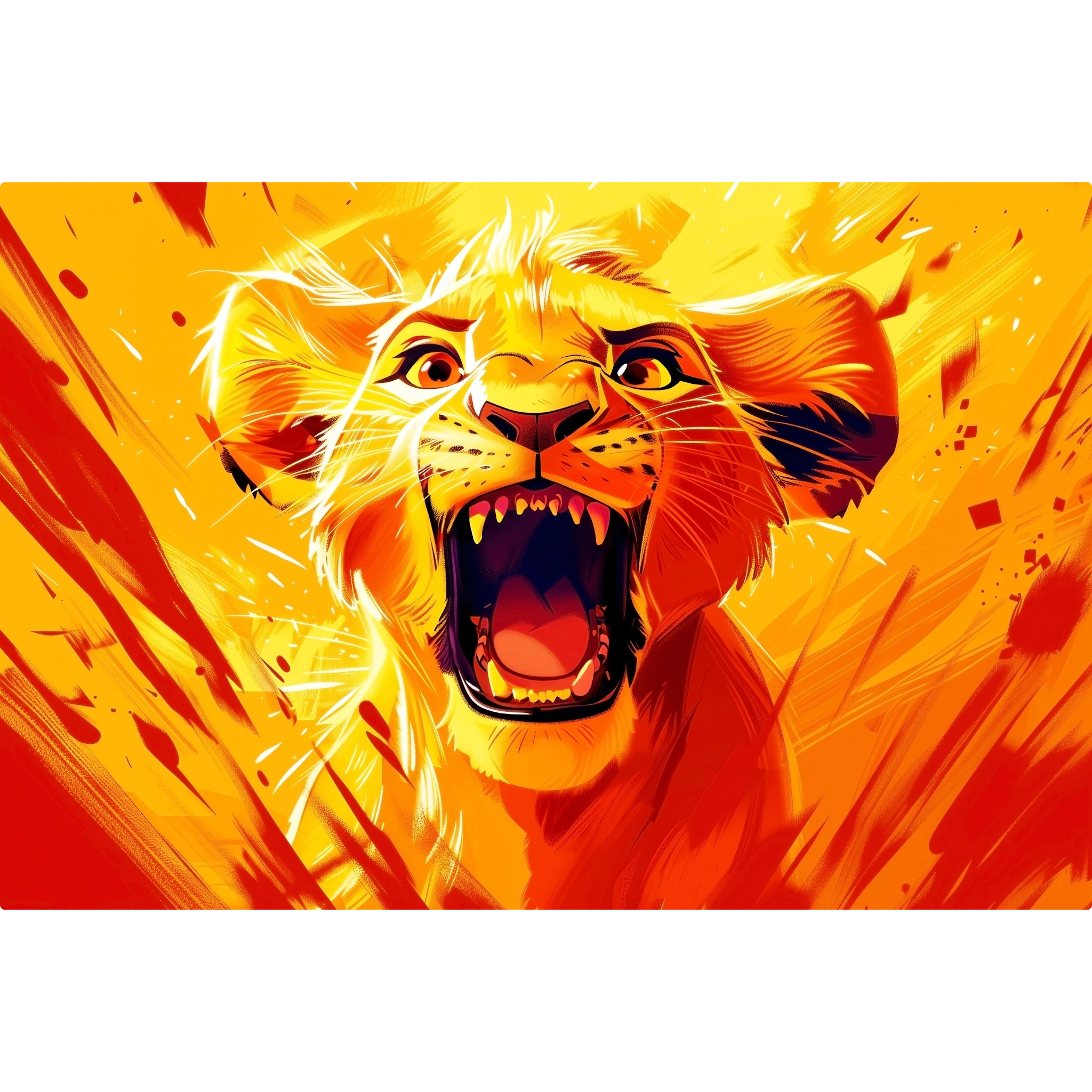 tableau-disney-roi-lion-simba-rugissement | DreamWay