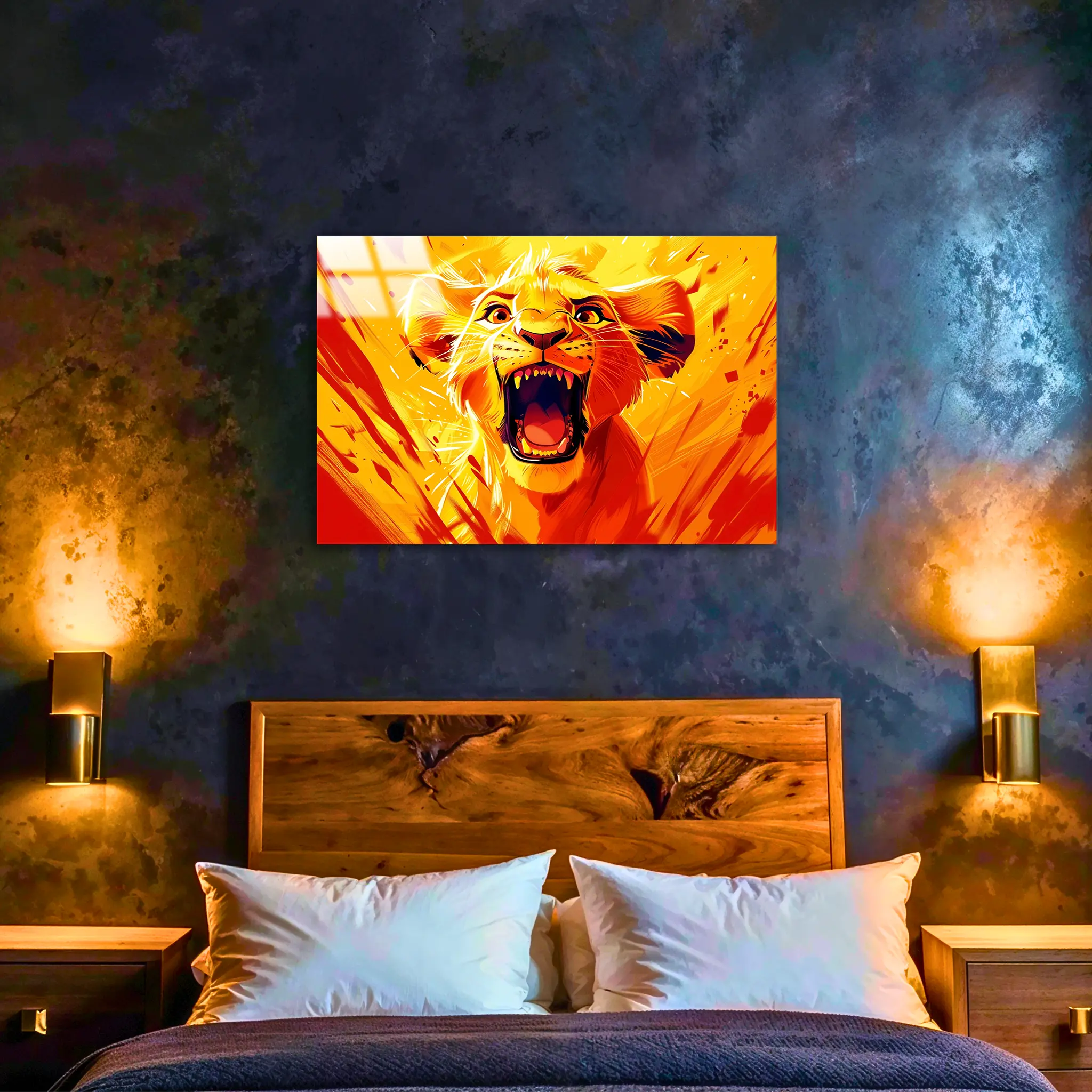 tableau-disney-roi-lion-simba-rugissementpng-dans-la-chambre | DreamWay