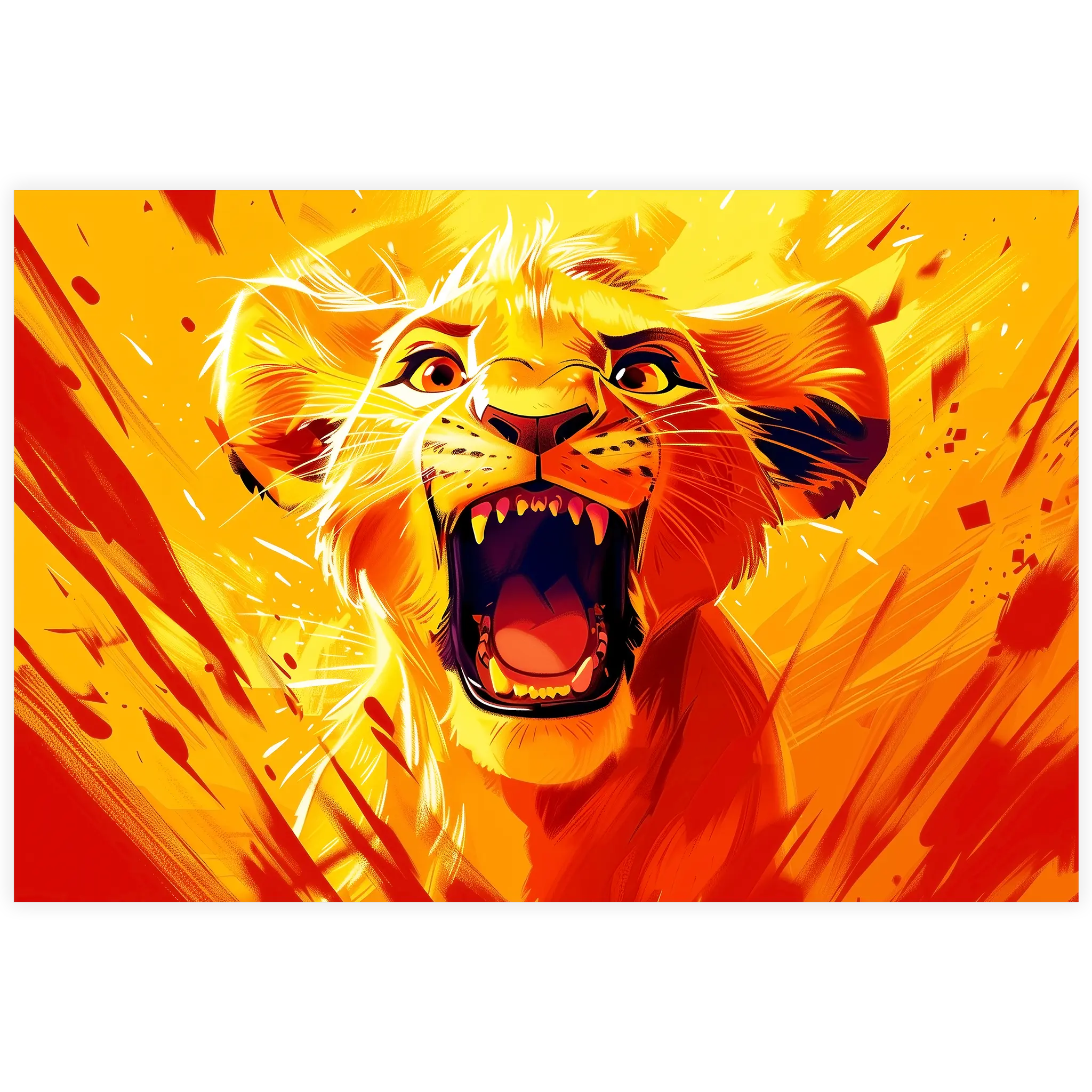 tableau-disney-roi-lion-simba-rugissementpng | DreamWay
