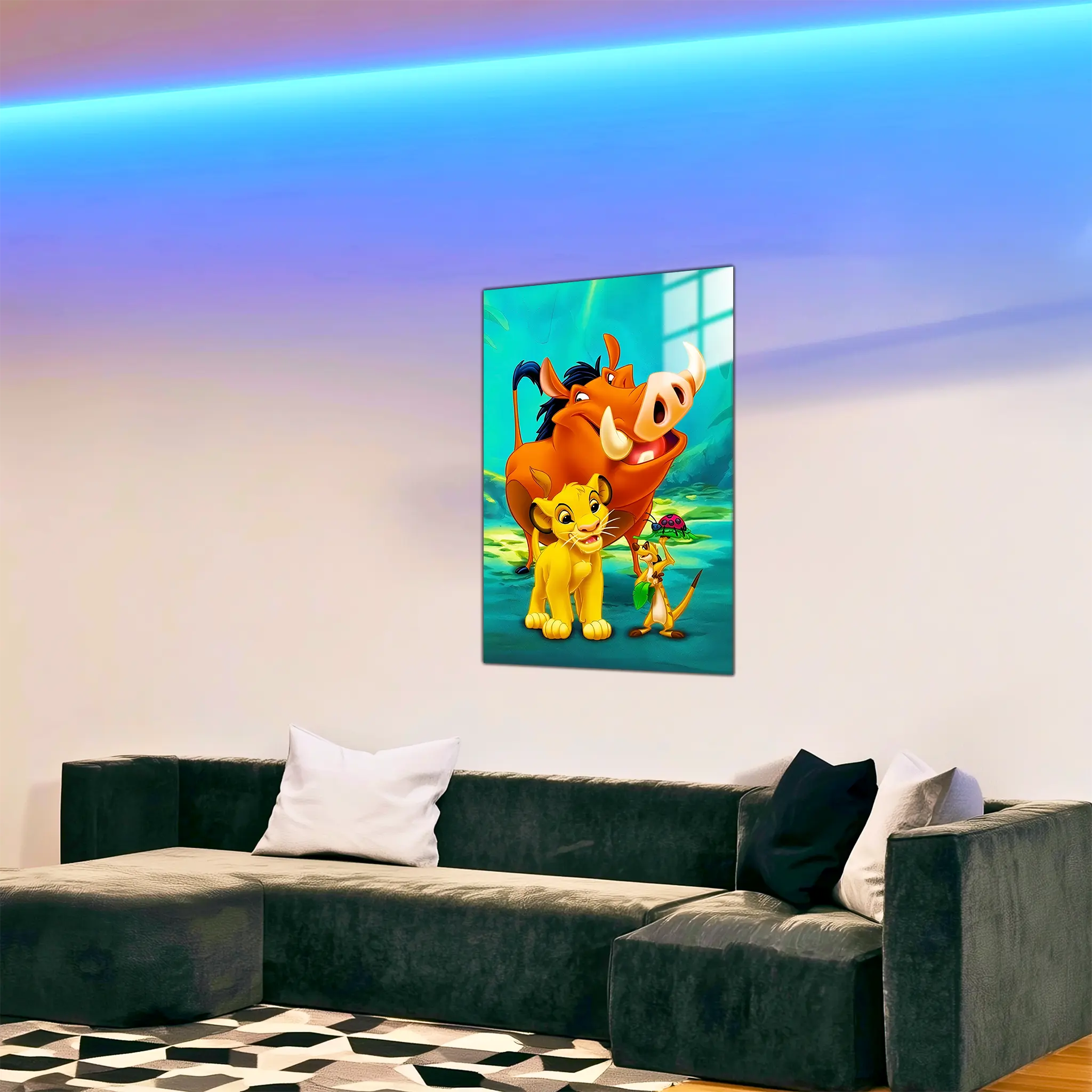 tableau-disney-roi-lion-trio-iconique-dans-le-salon | DreamWay