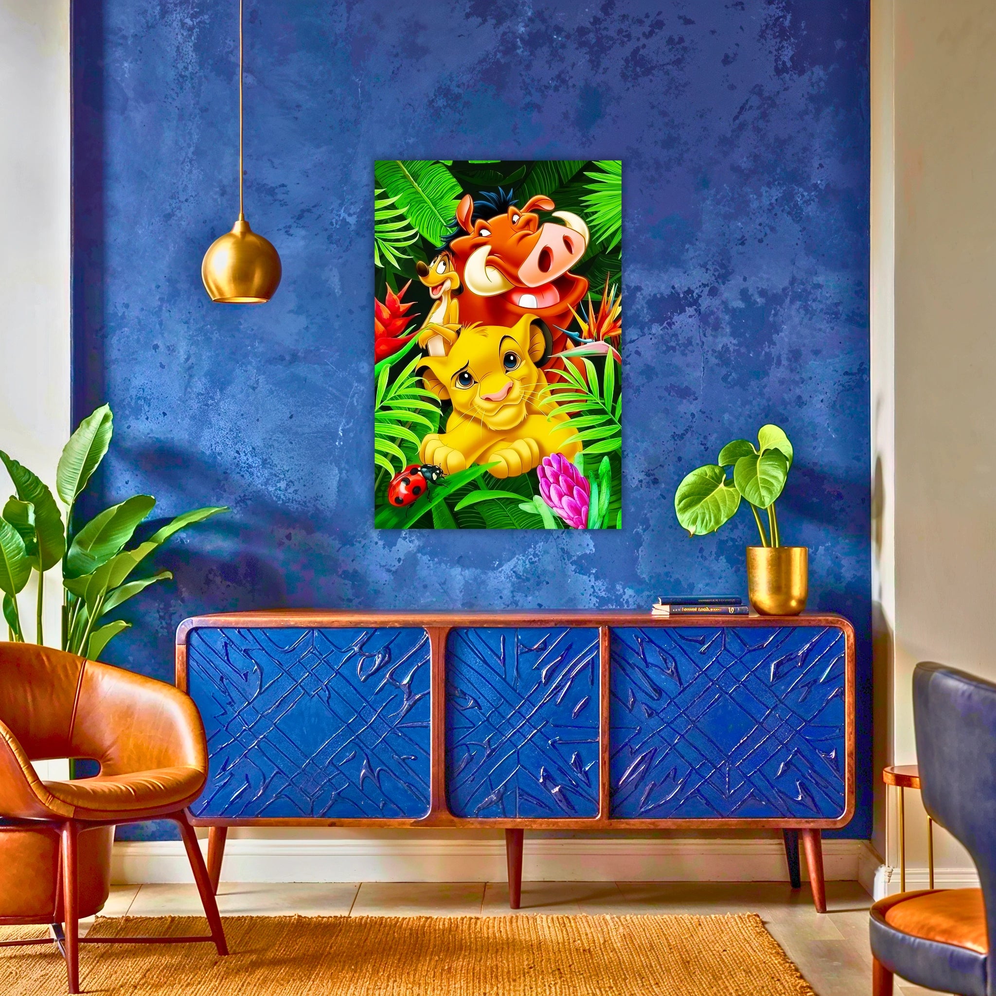 tableau-disney-simba-pumba-timon-au-dessus-du-buffet | DreamWay