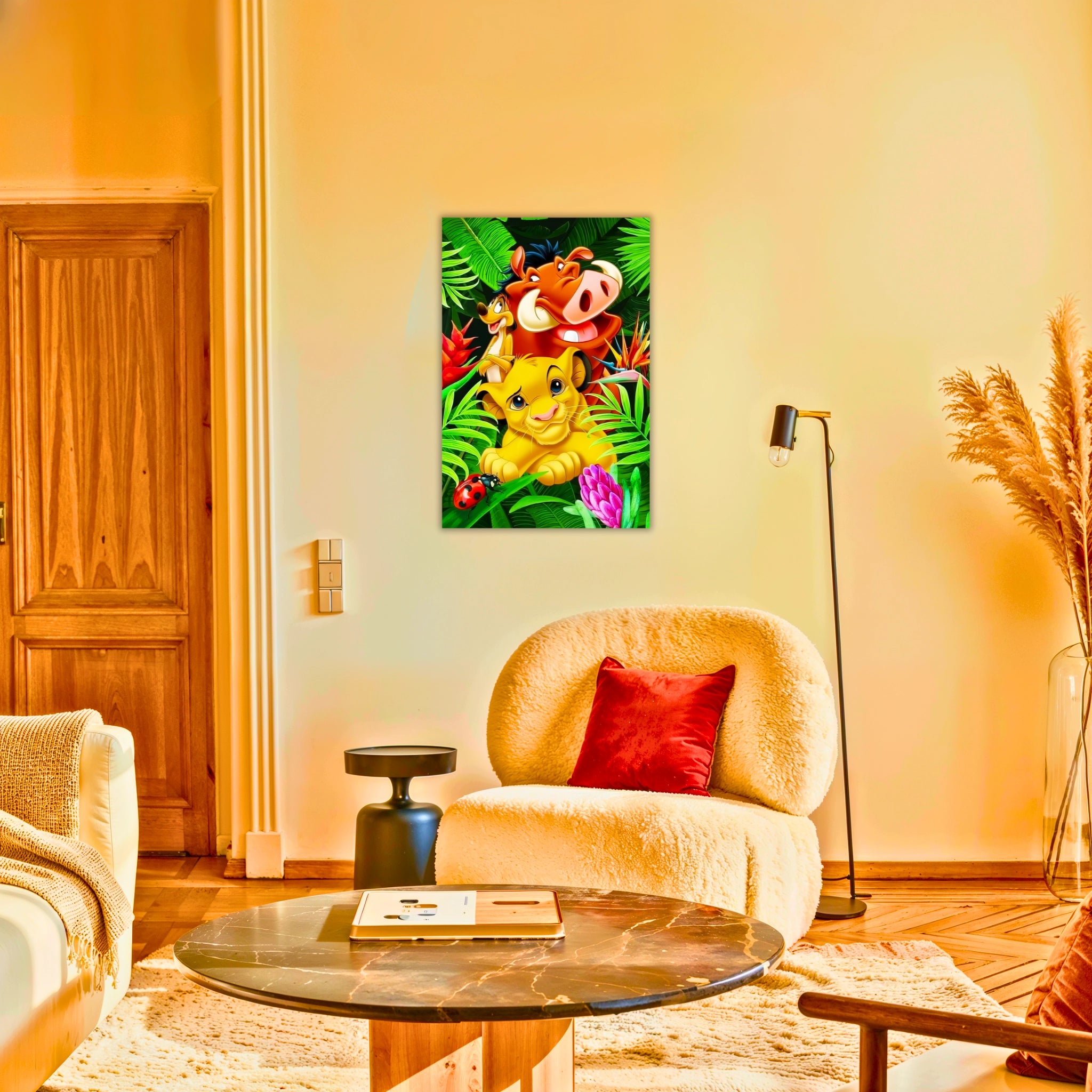 tableau-disney-simba-pumba-timon-au-salon | DreamWay