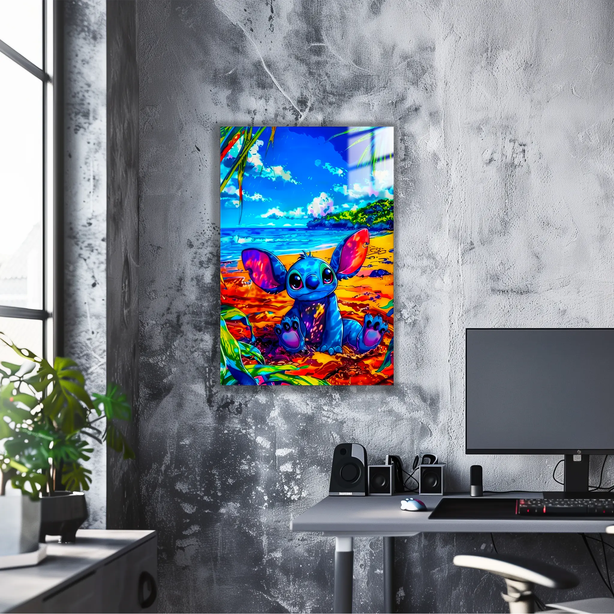 tableau-disney-stitch-sur-la-plage | DreamWay