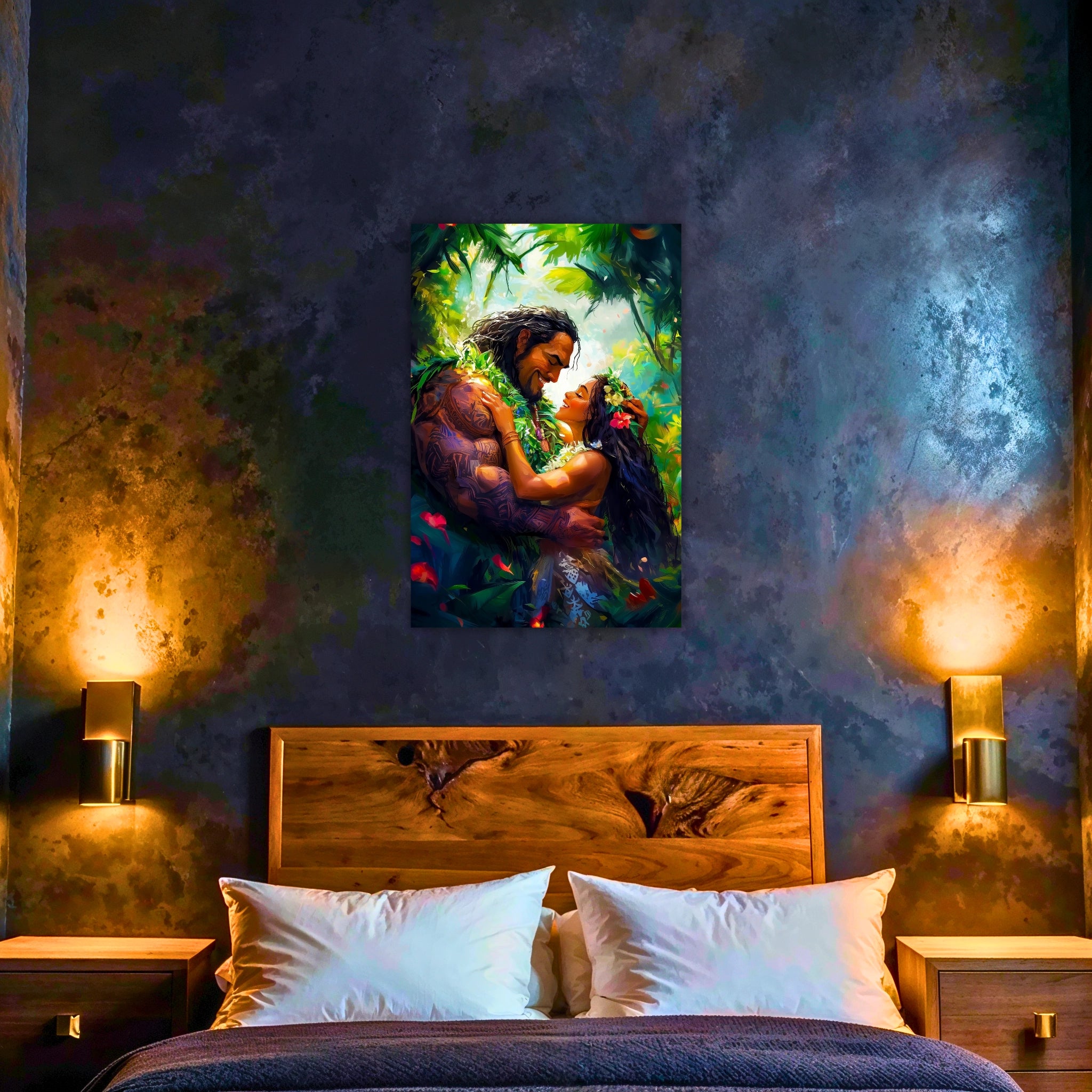 Tableau Disney Vaiana Et Maui Romantique