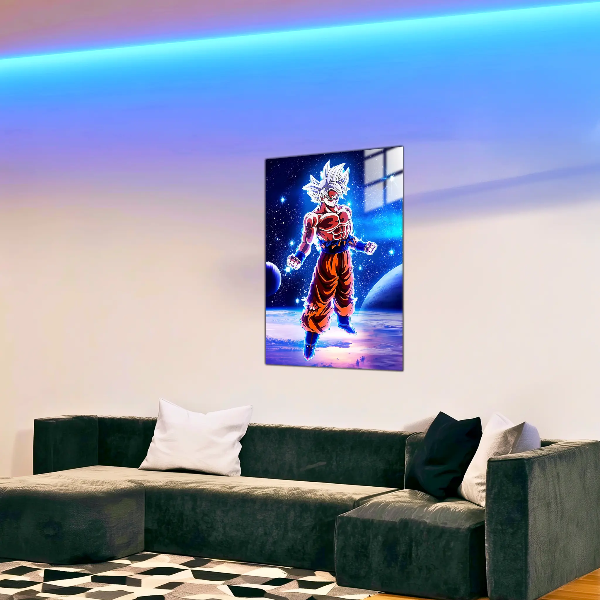 tableau-dragon-ball-goku-ultra-instinct-galaxie-dans-le-salon | DreamWay