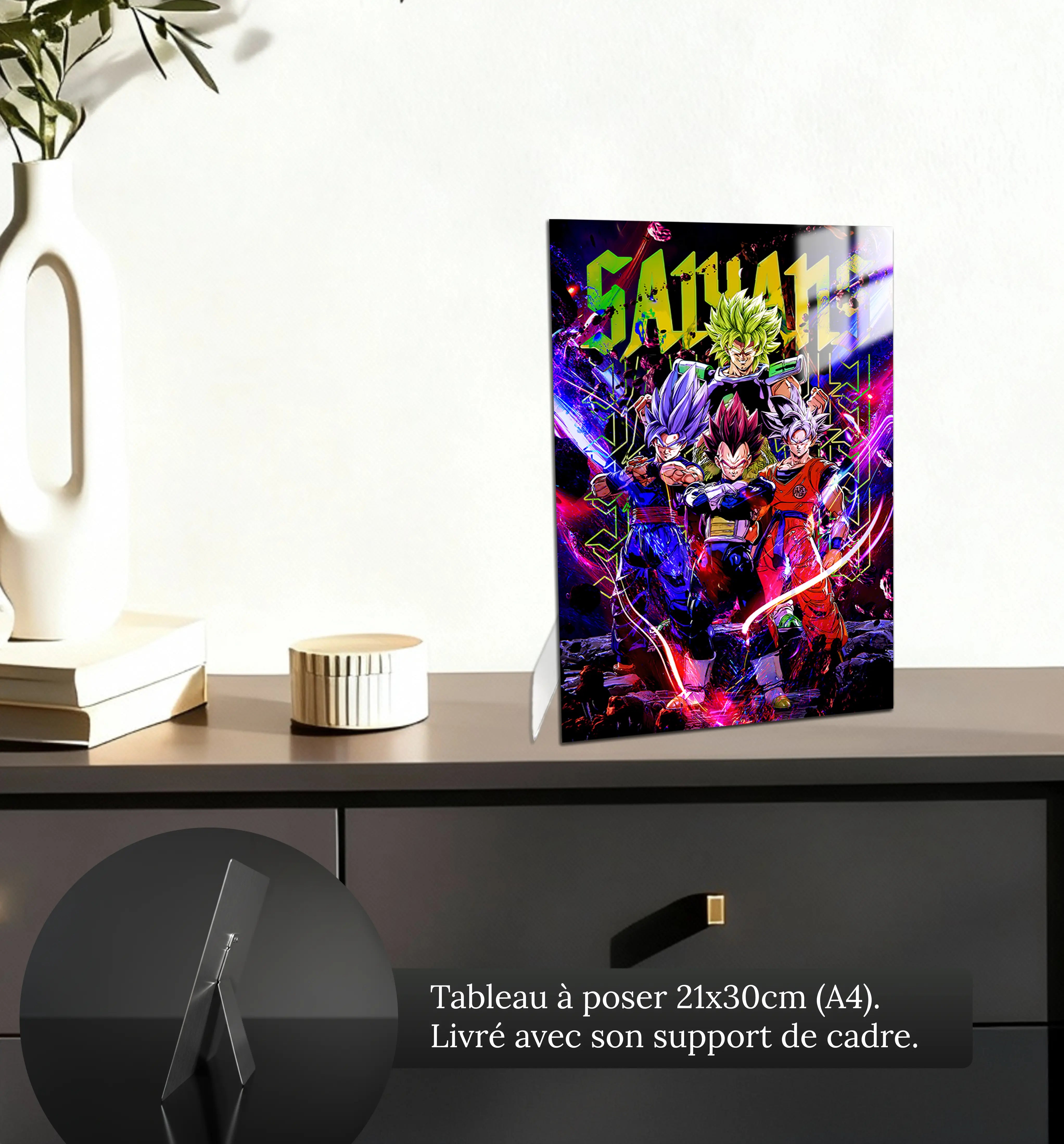 tableau-dragon-ball-les-heros-petit-format-a-poser-sur-meuble | DreamWay