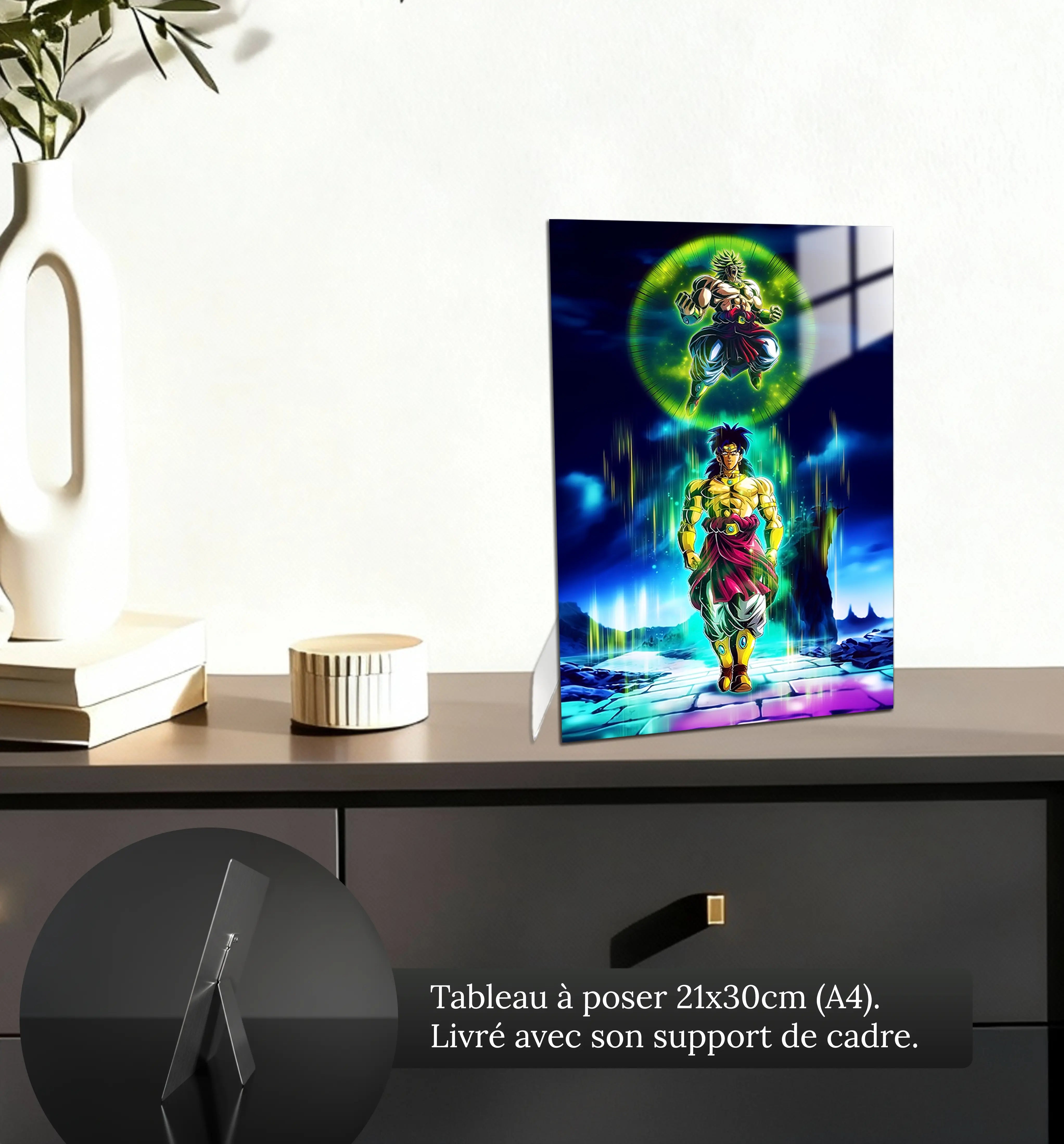 tableau-dragon-ball-z-broly-transformation-petit-format-a-poser-sur-meuble | DreamWay