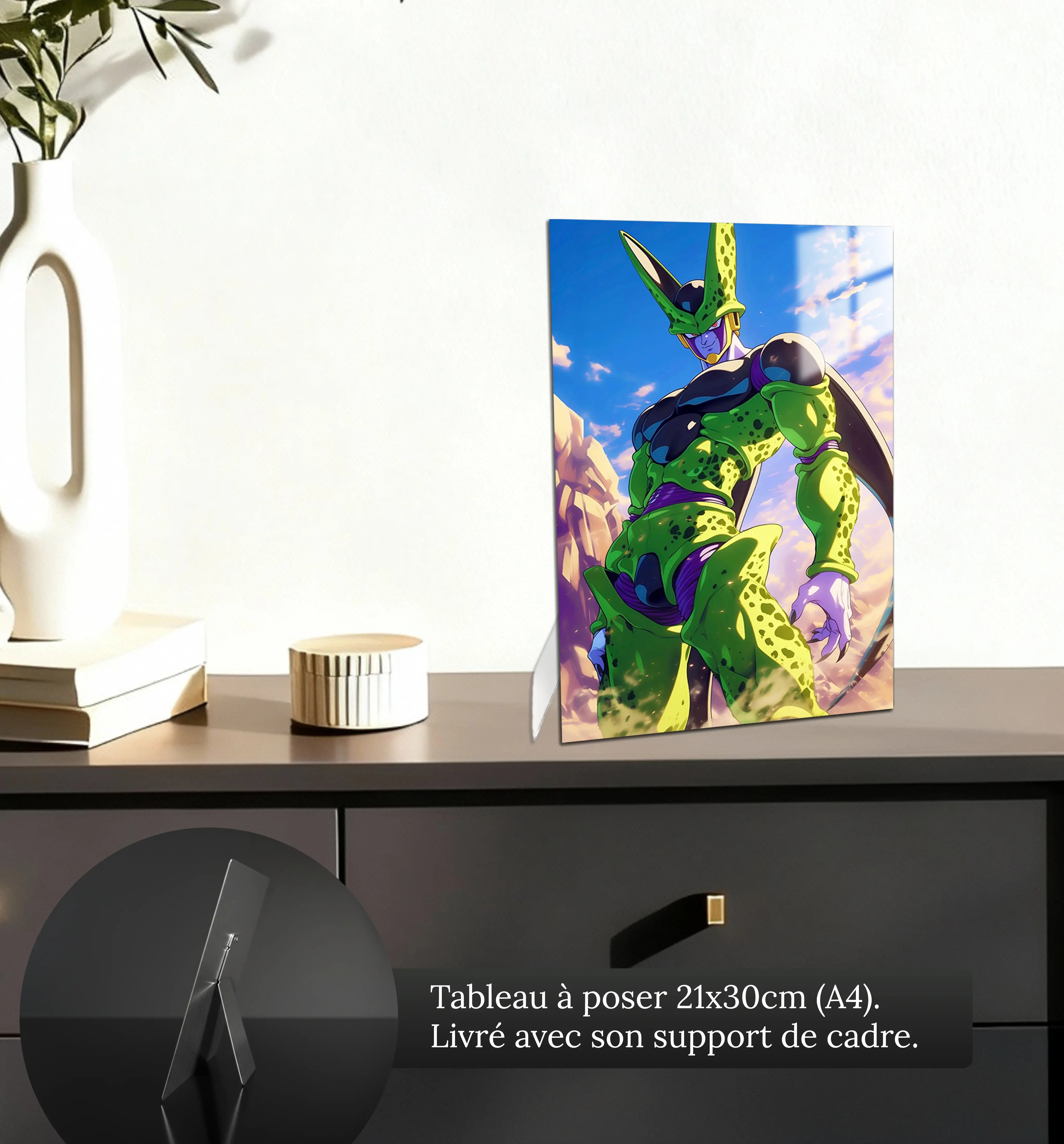 tableau-dragon-ball-z-cell-petit-format-a-poser-sur-meuble | DreamWay