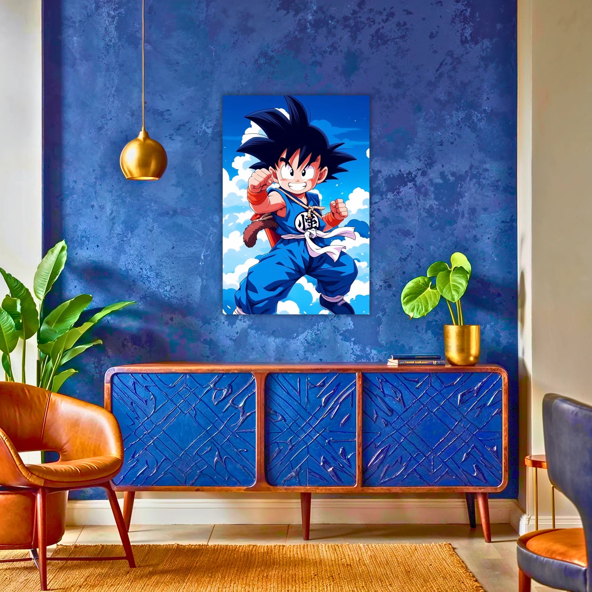 Tableau DBZ Goku Enfant Dans Les Airs