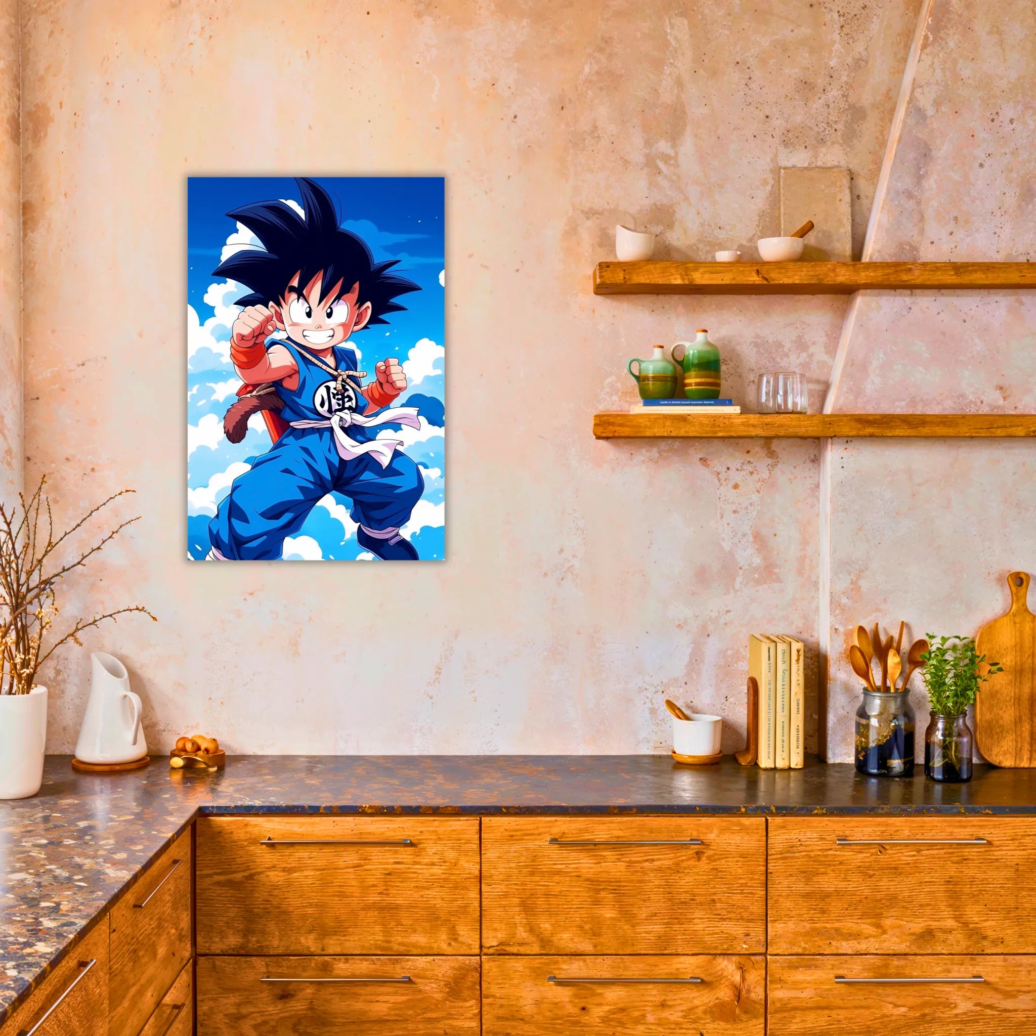Tableau DBZ Goku Enfant Dans Les Airs