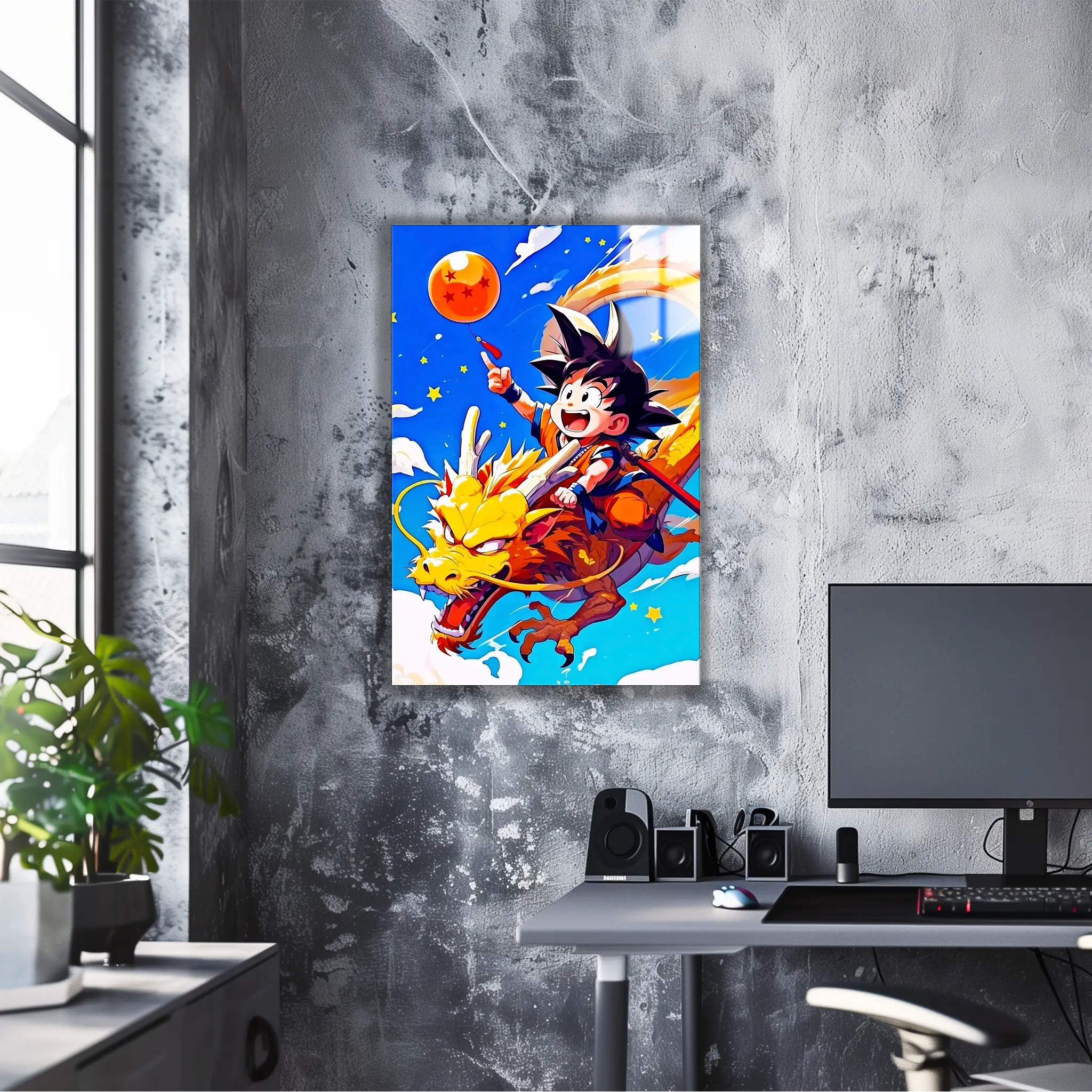 tableau-dragon-ball-z-goku-enfant-dragon-dans-le-bureau | DreamWay
