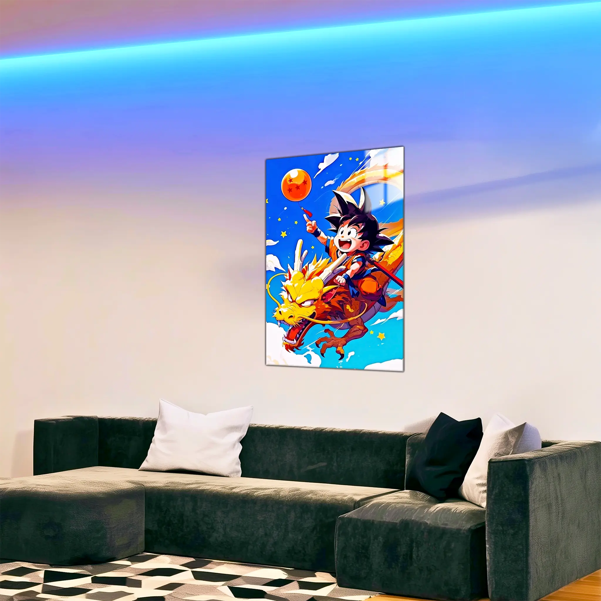 tableau-dragon-ball-z-goku-enfant-dragon-dans-le-salon | DreamWay