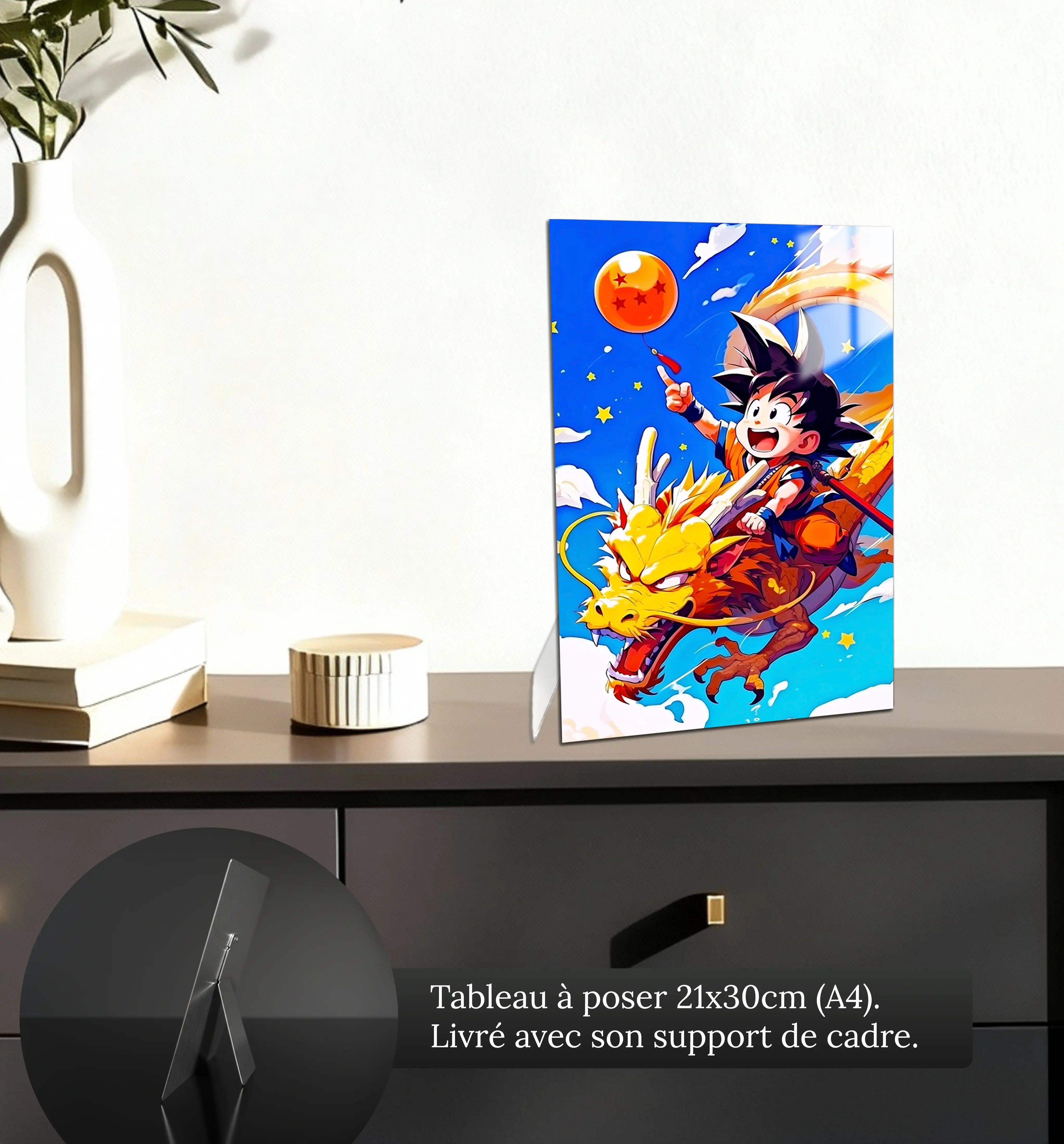 tableau-dragon-ball-z-goku-enfant-dragon-petit-format-a-poser-sur-meuble | DreamWay