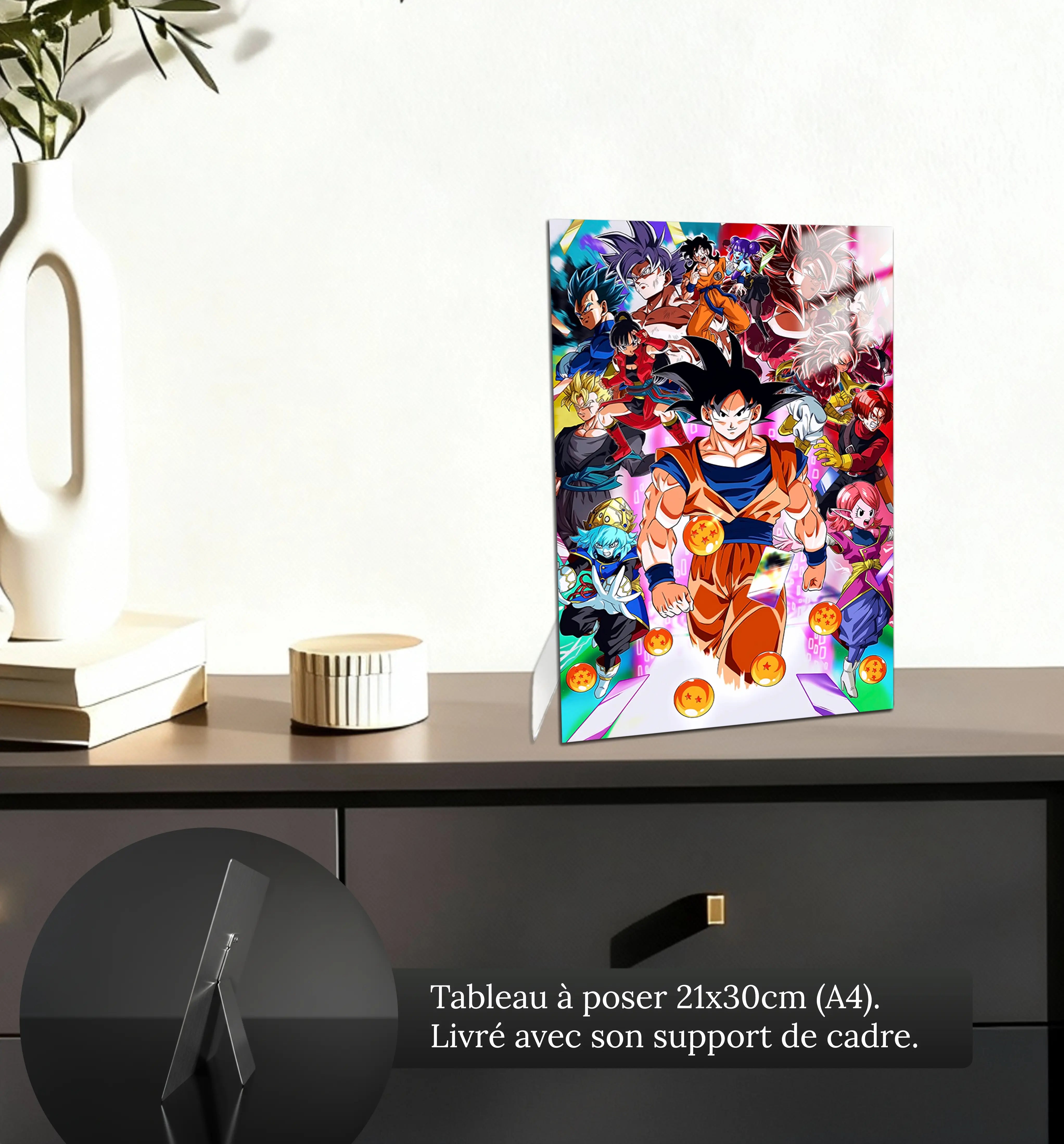 tableau-dragon-ball-z-heros-emblematiques-petit-format-a-poser-sur-meuble | DreamWay