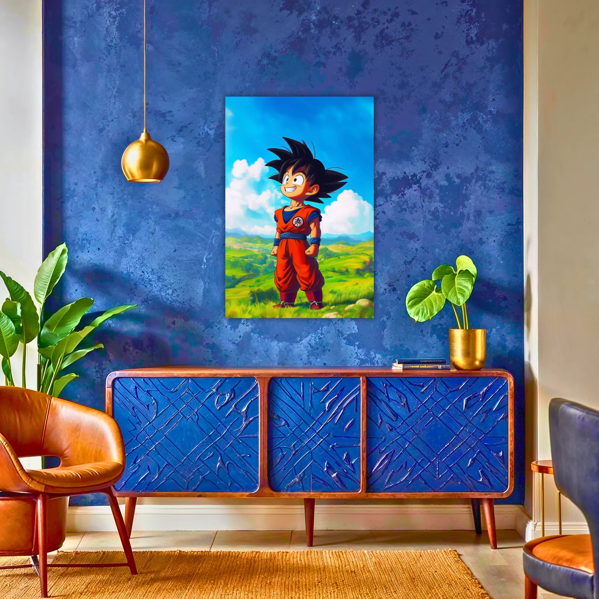 Tableau DBZ Paysage Goku Enfant