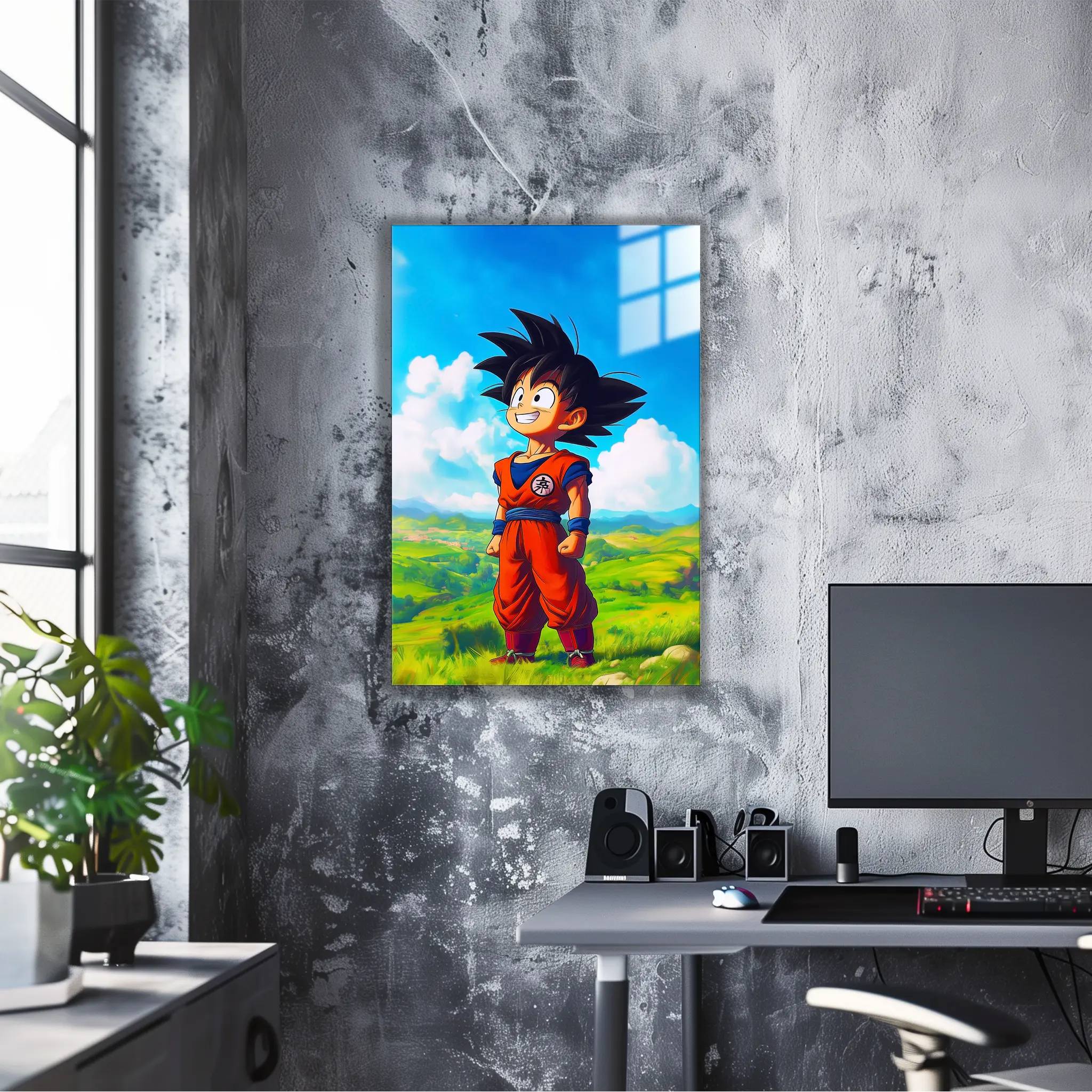 tableau-dragon-ball-z-paysage-goku-enfant | DreamWay