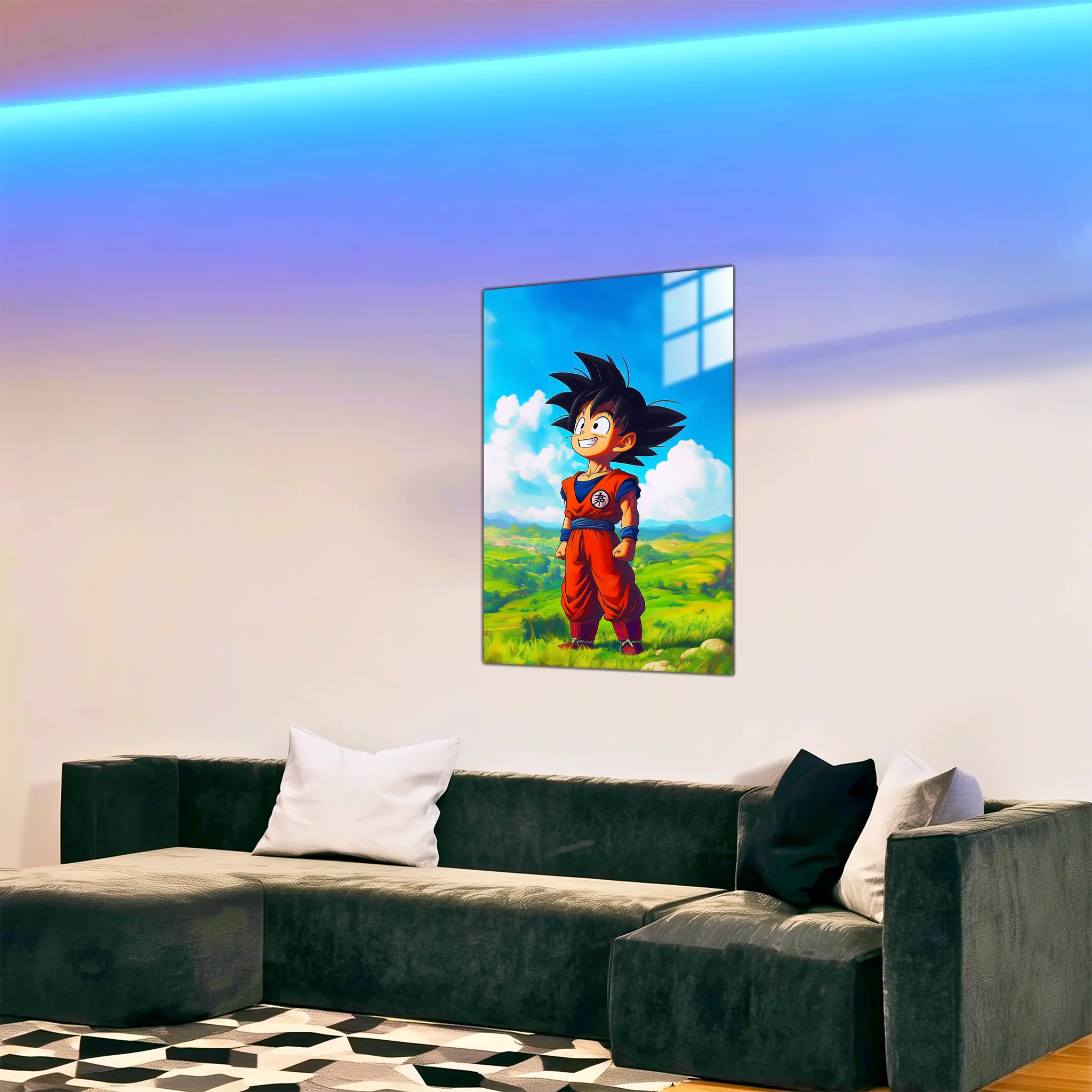 tableau-dragon-ball-z-paysage-goku-enfant-dans-le-salon | DreamWay