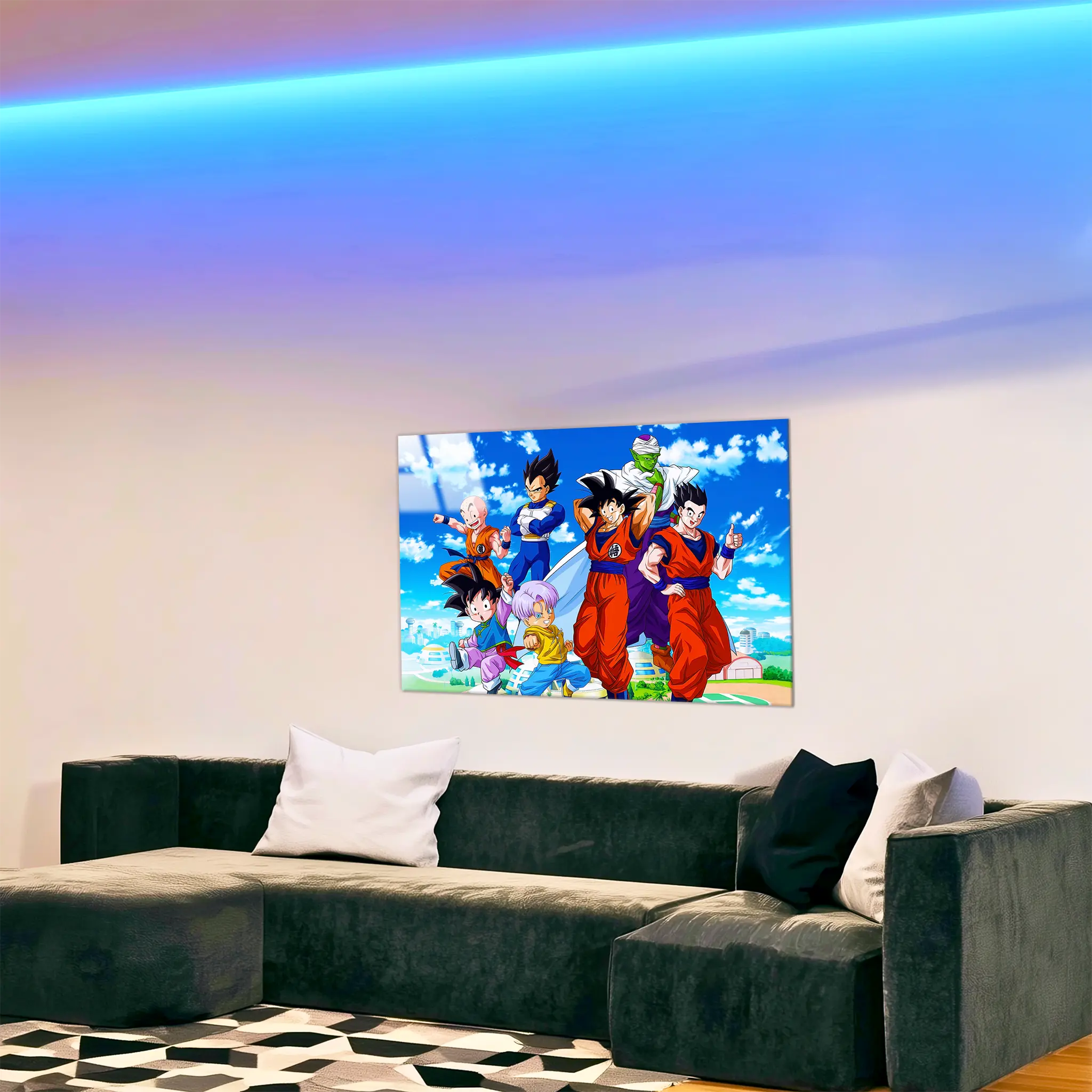 tableau-dragon-ball-z-paysage-heros-dans-le-salon | DreamWay