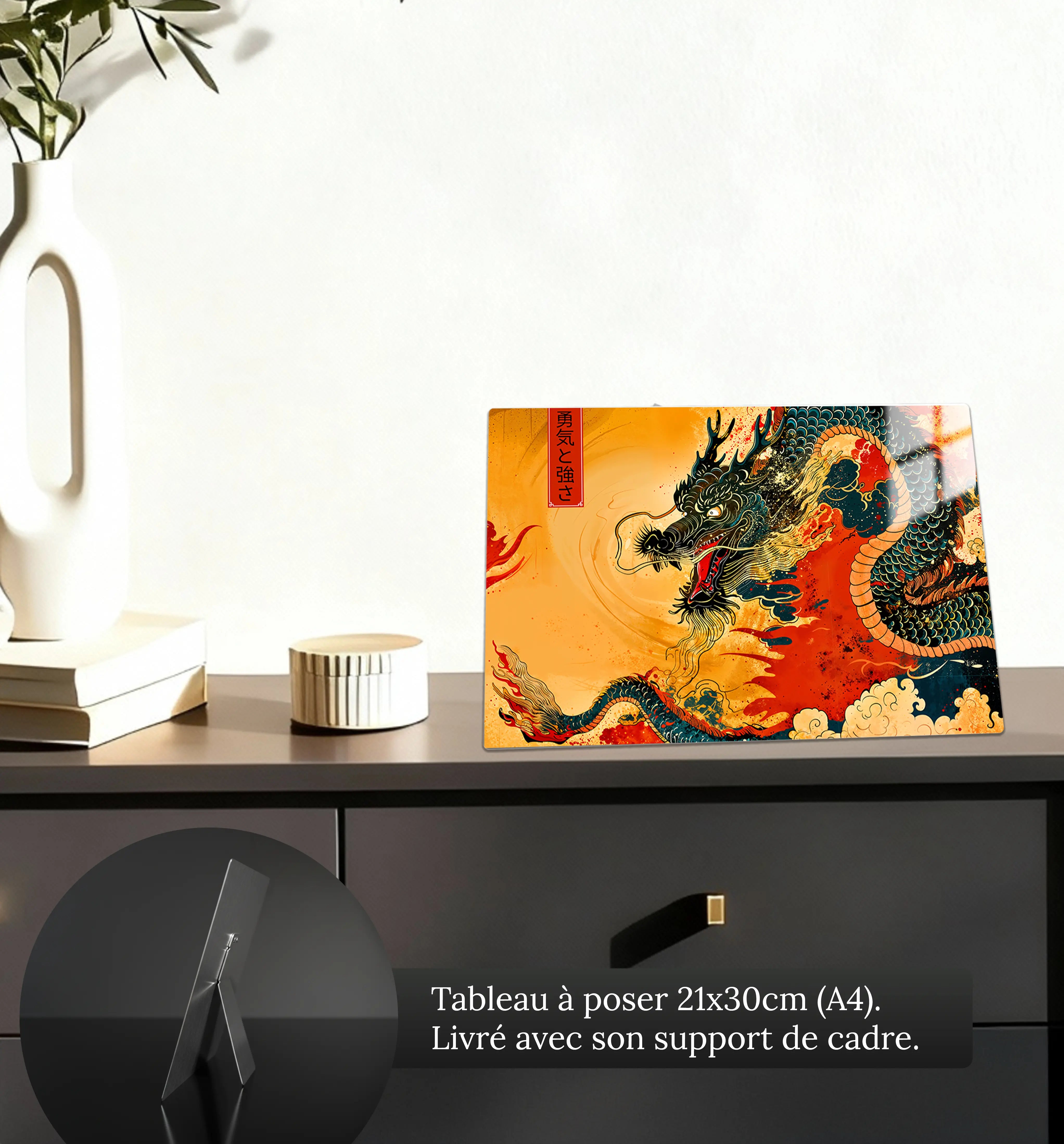 tableau-dragon-japonais-petit-format-a-poser-sur-meuble | DreamWay