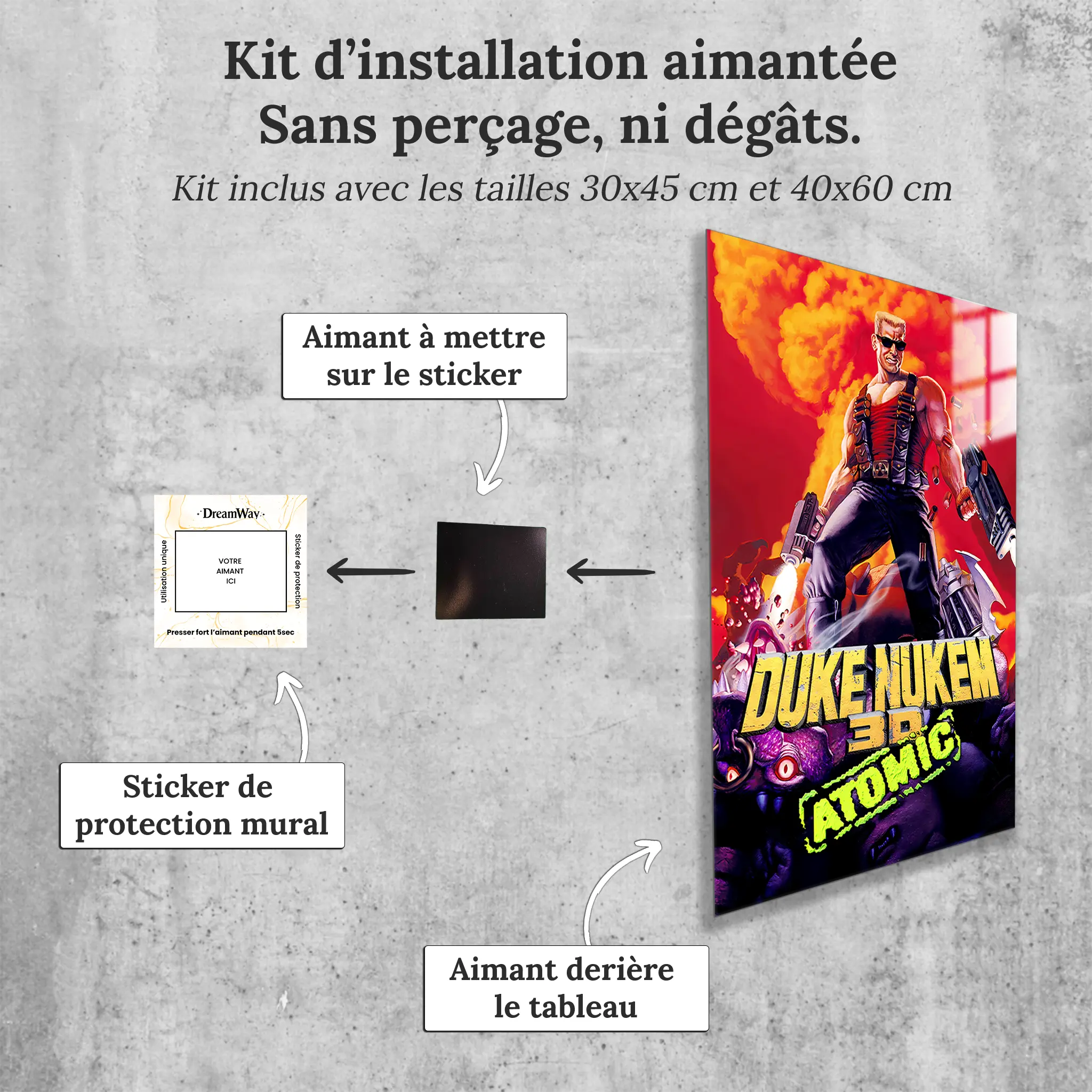 tableau-duke-nukem-affiche-avec-installation-aimantee | DreamWay