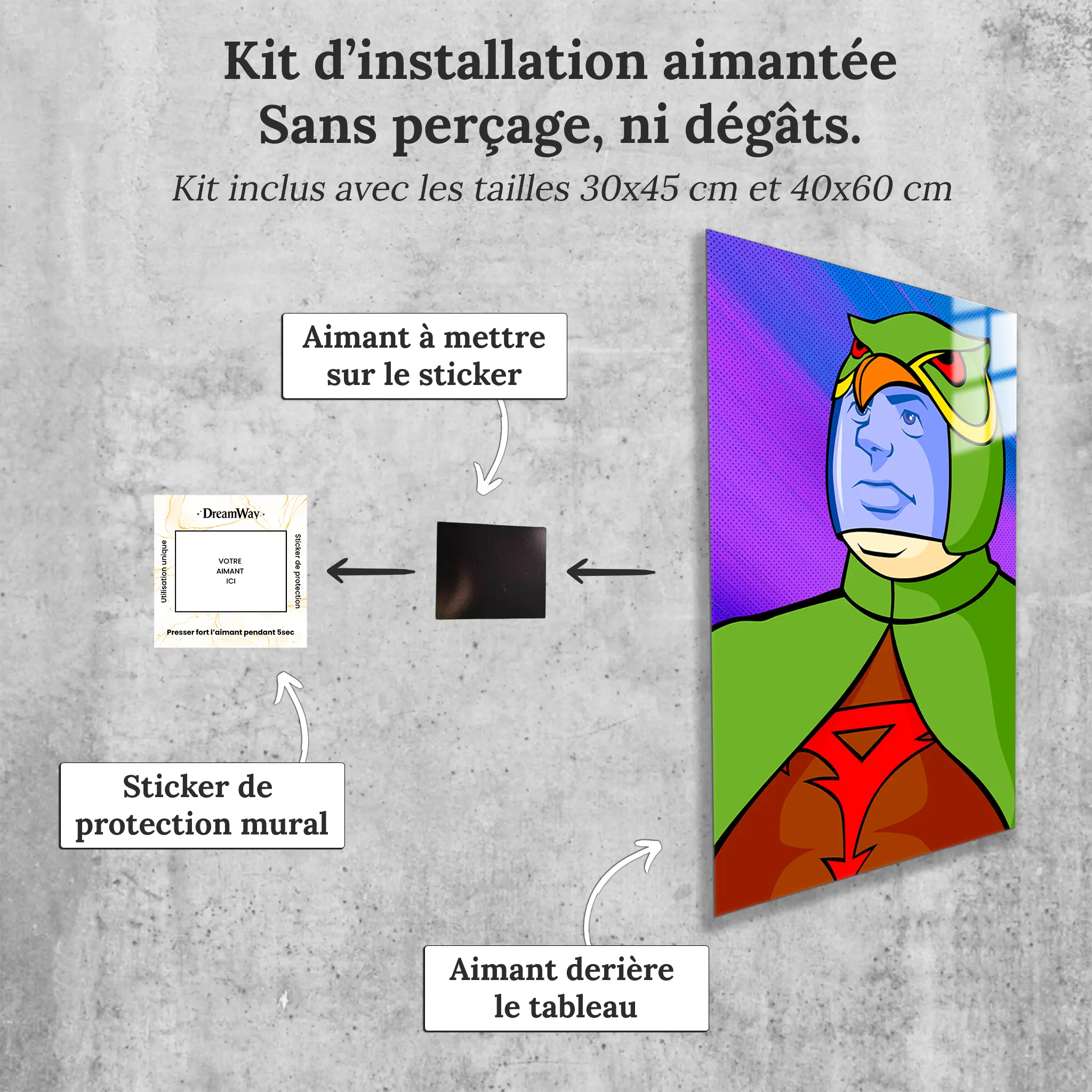 tableau-eagle-riders-owl-avec-installation-aimantee | DreamWay