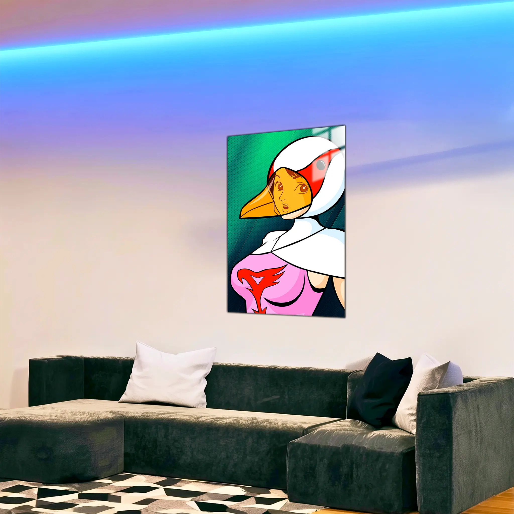 tableau-eagle-riders-swan-dans-le-salon | DreamWay
