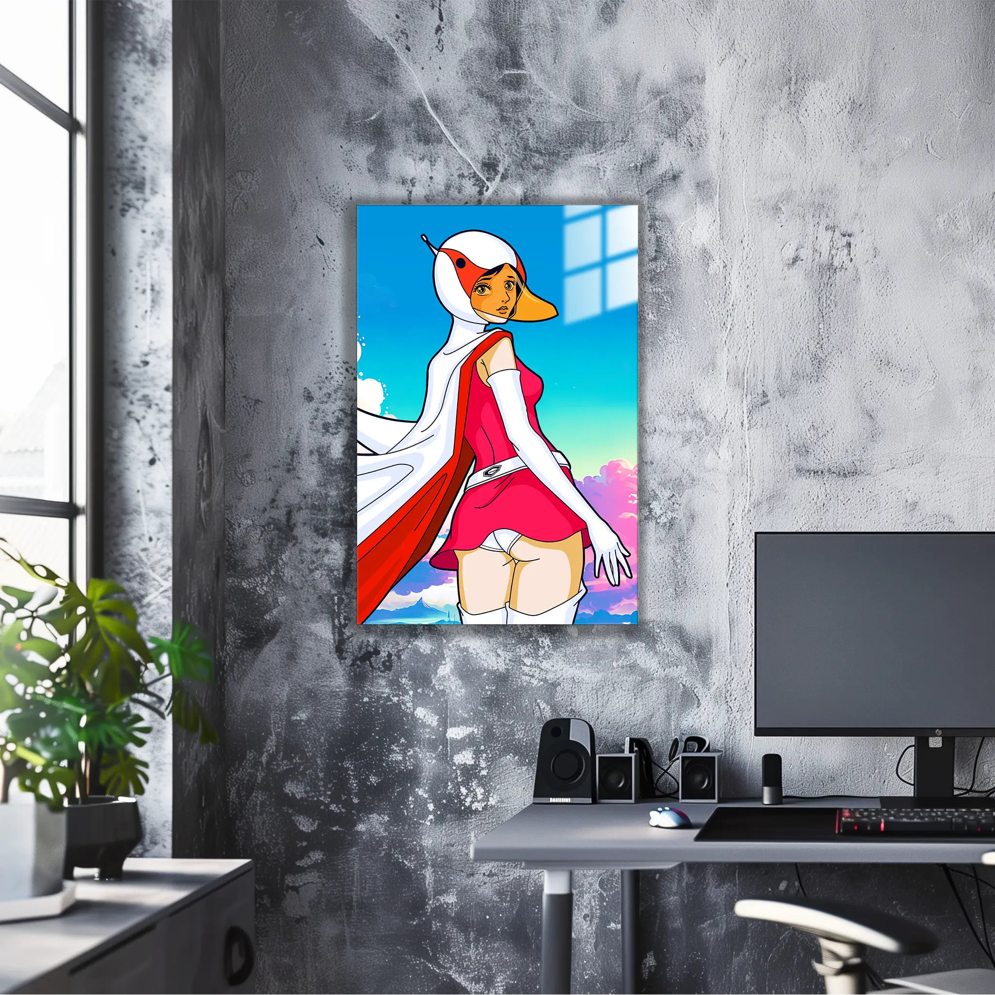 Tableau Eagle Riders Swan Portrait