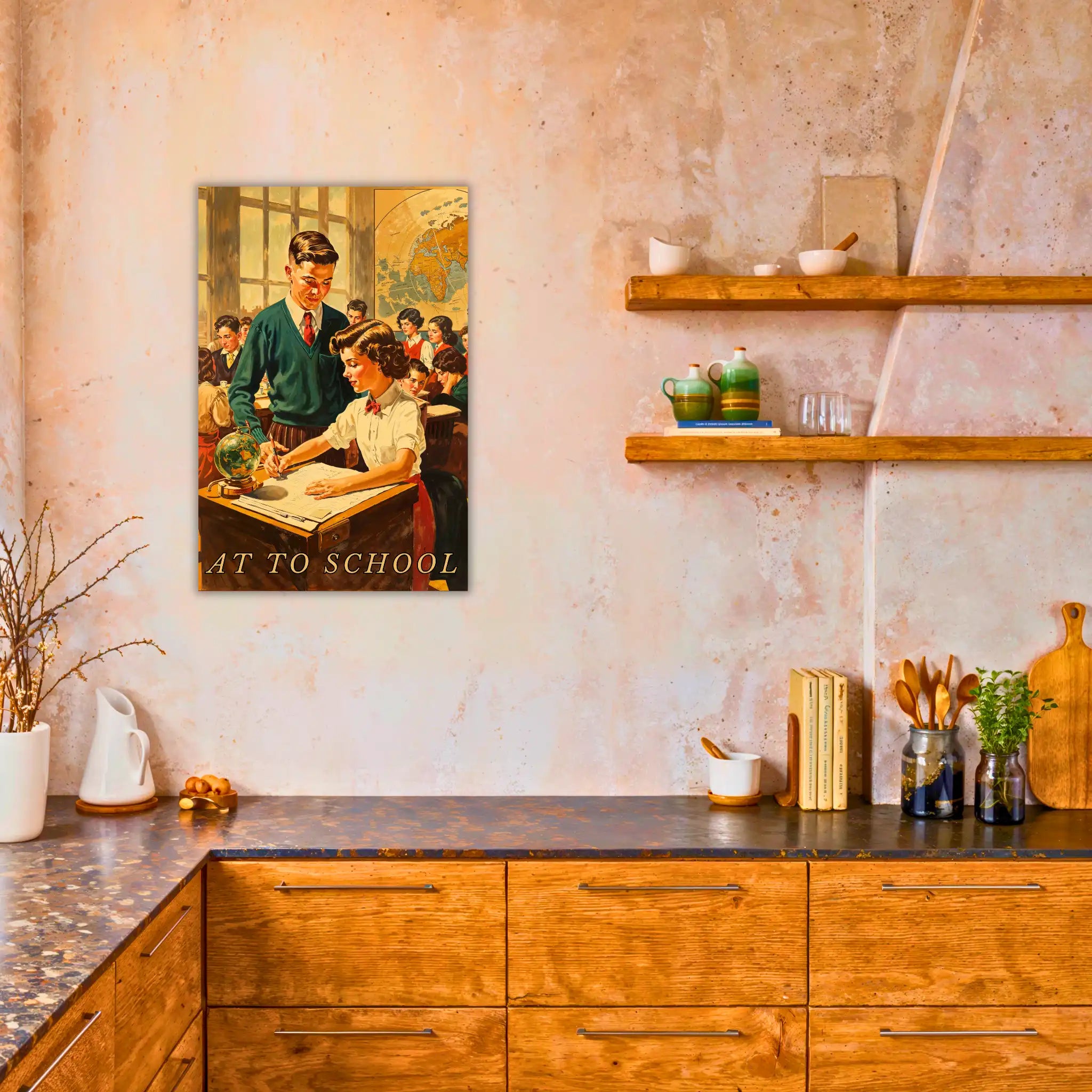 tableau-ecolier-vintage-dans-la-cuisine | DreamWay