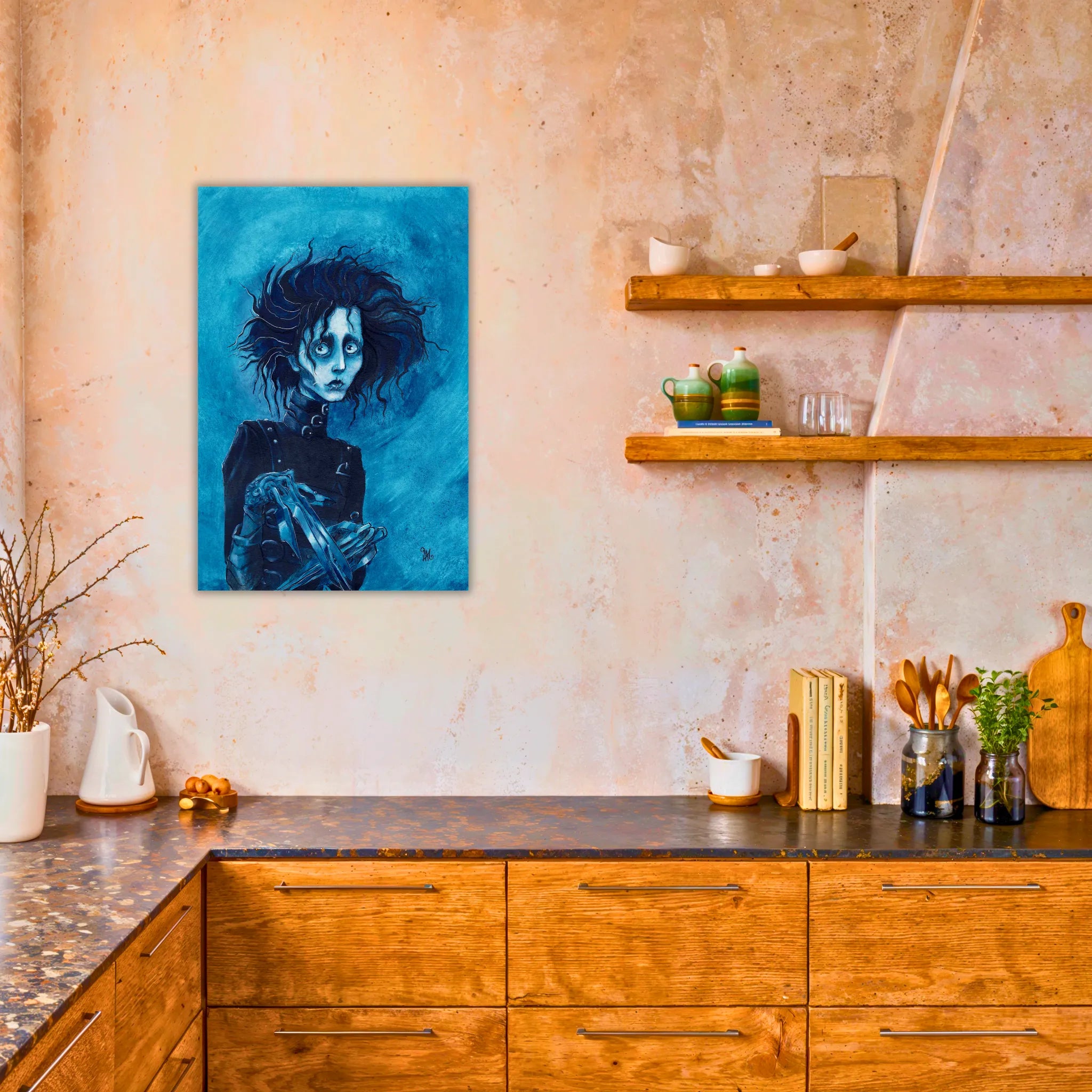 tableau-edward-aux-mains-argent-dans-la-cuisine | DreamWay