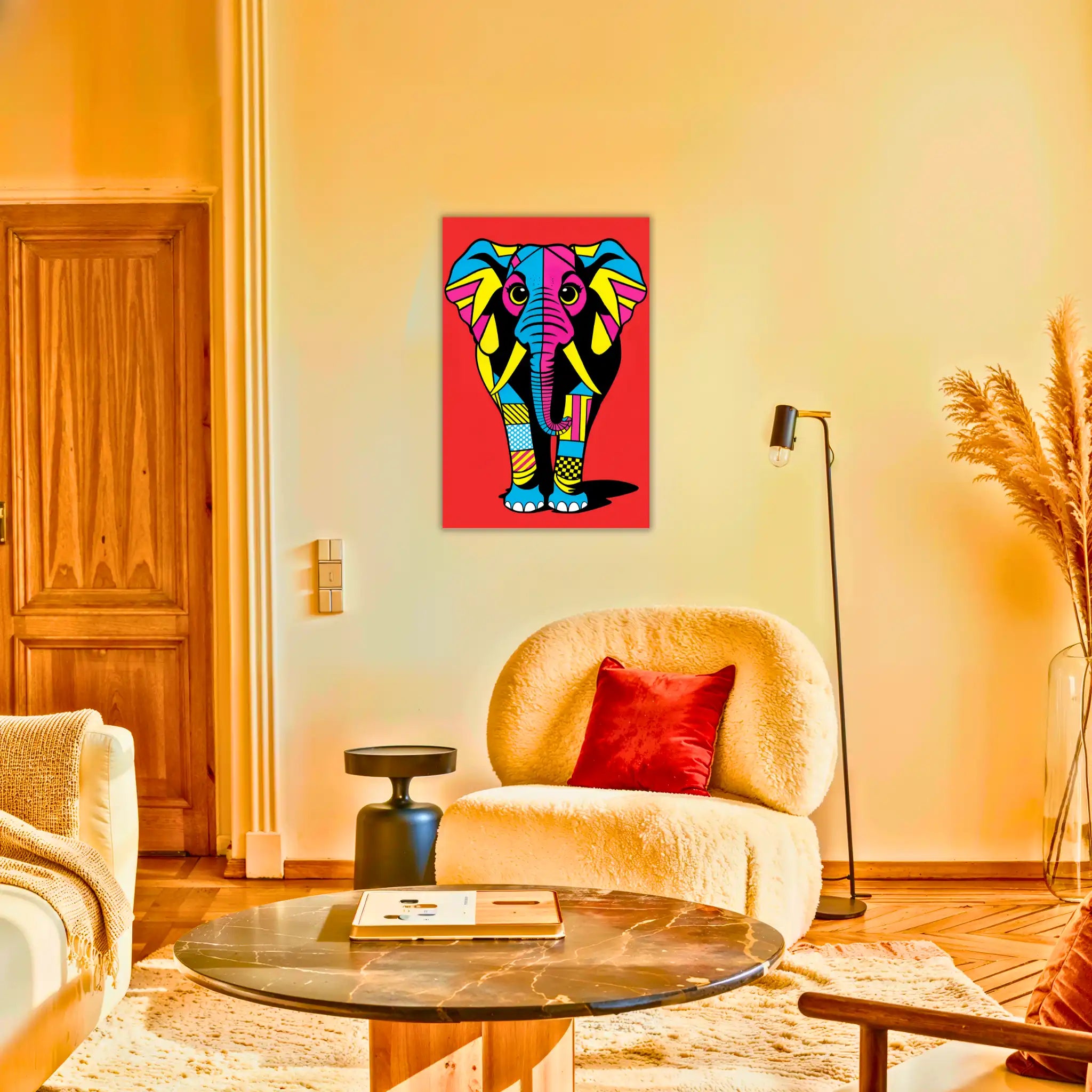 tableau-elephant-pop-art-au-salon | DreamWay