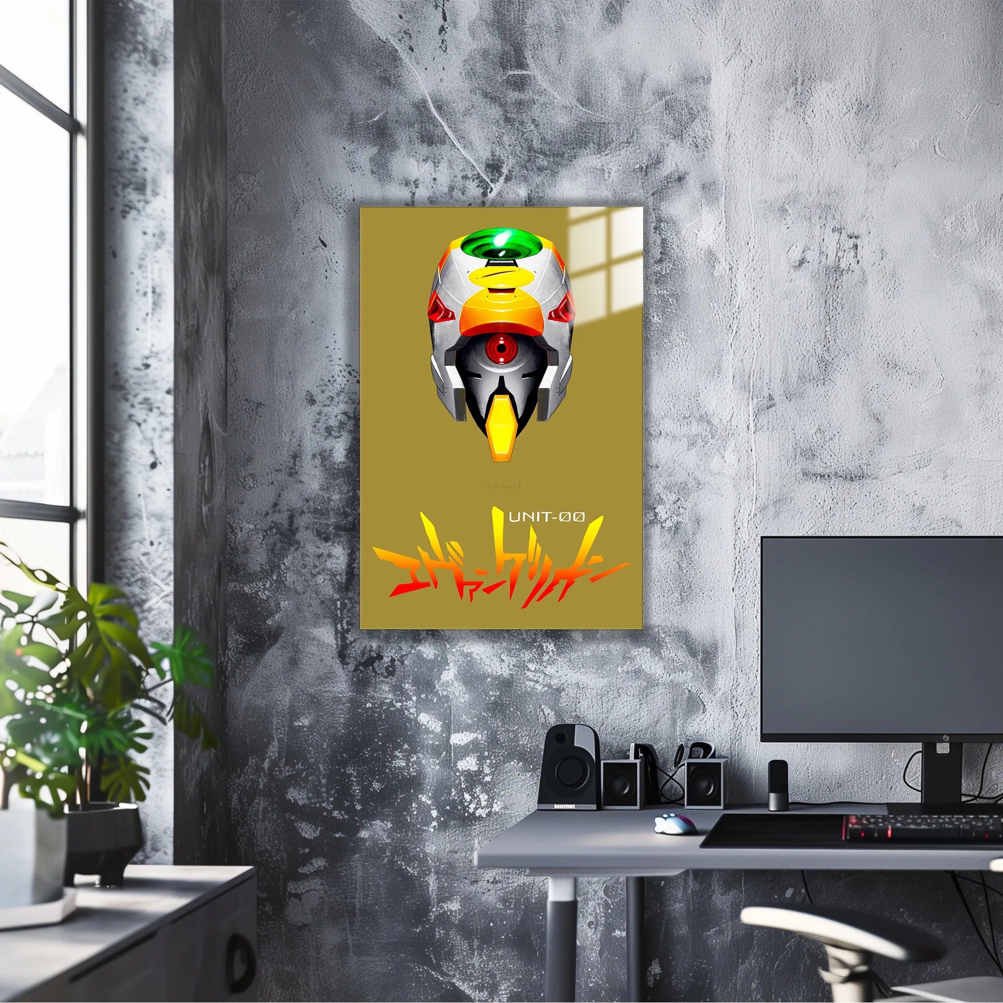 Tableau Eva Unit 00 Jaune