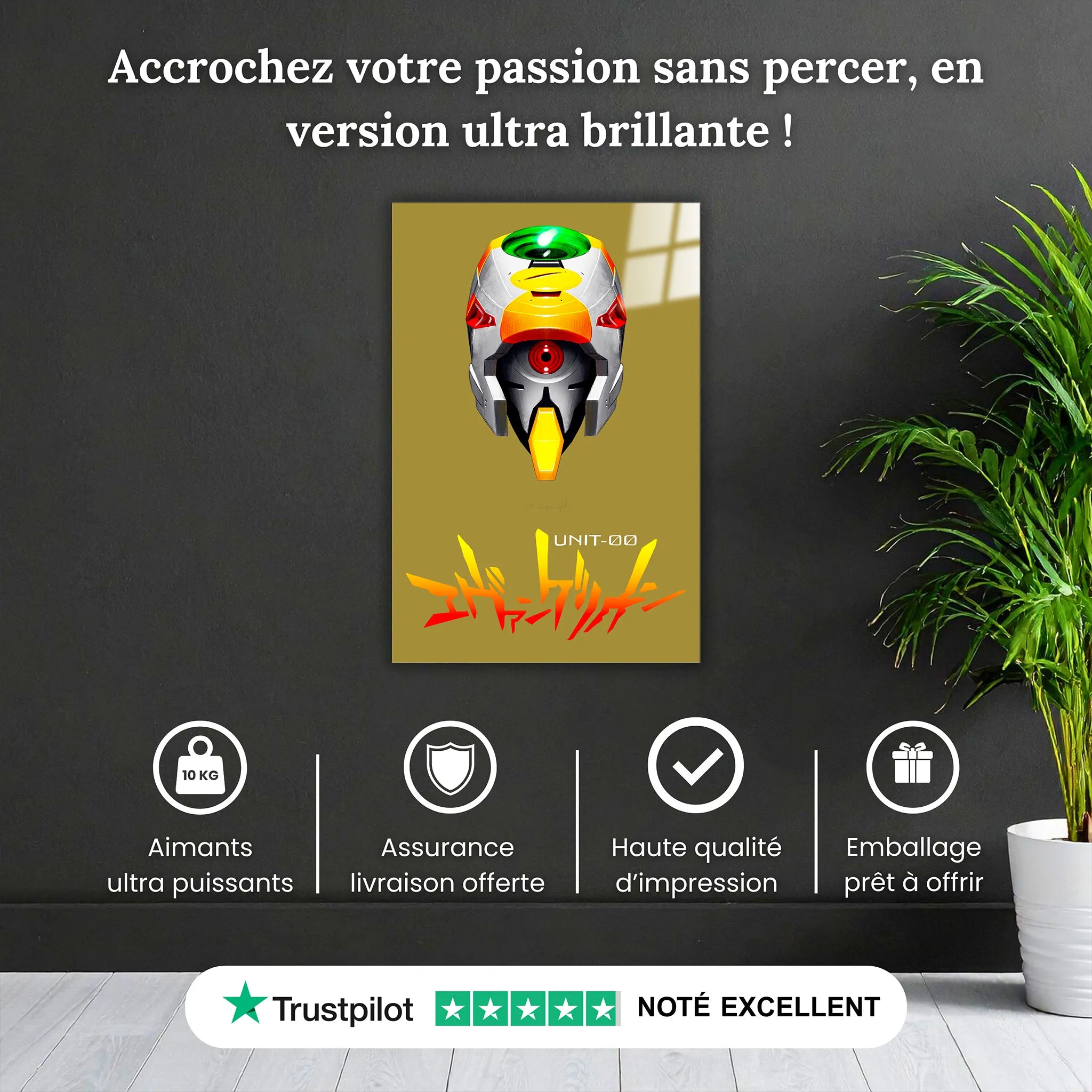Tableau Eva Unit 00 Jaune