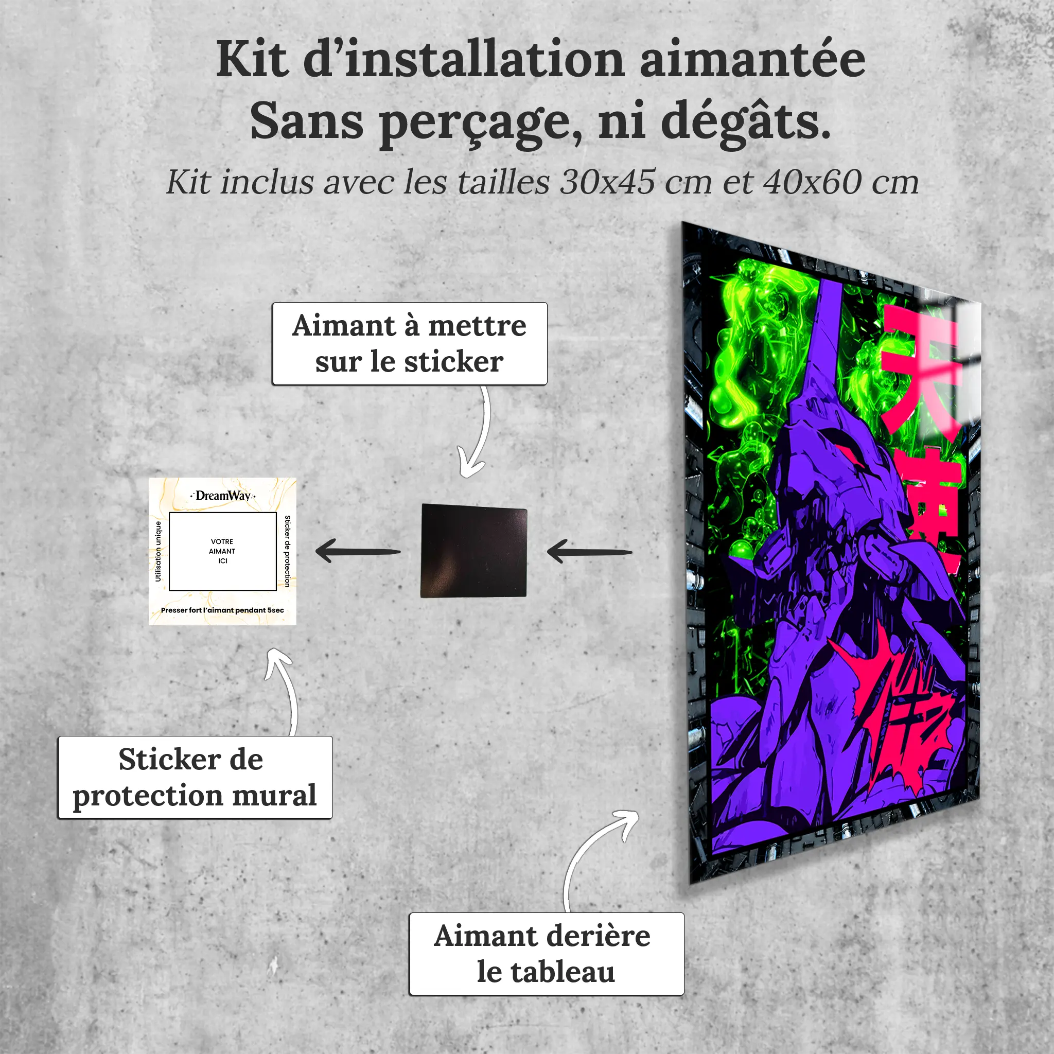 tableau-evangelion-eva-avec-installation-aimantee | DreamWay