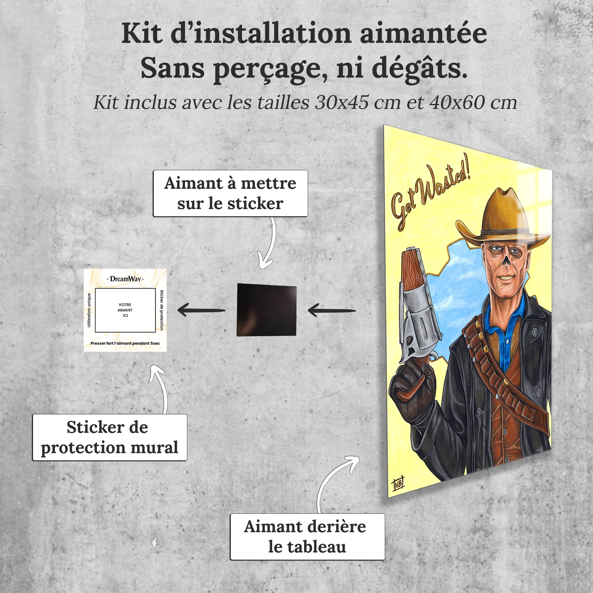 tableau-fallout-la-goule-avec-installation-aimantee | DreamWay