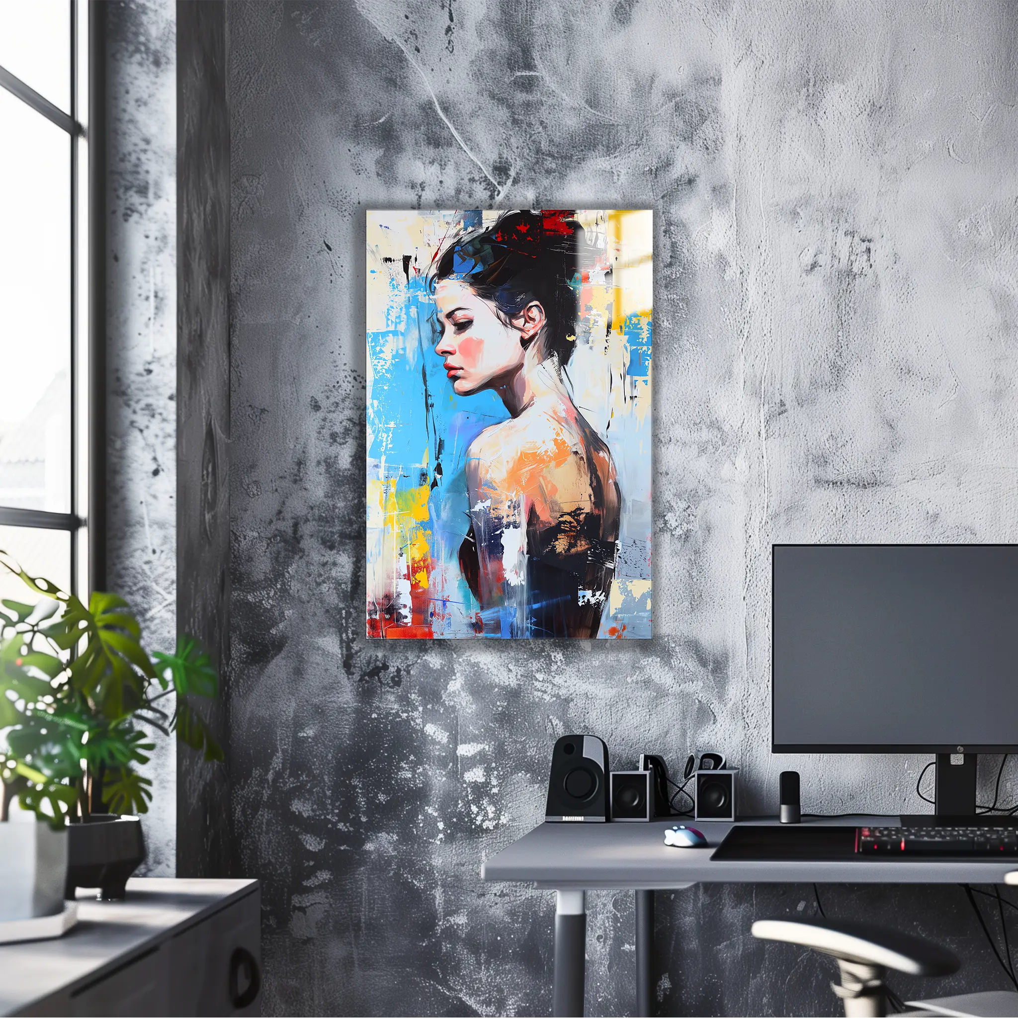 tableau-femme-abstrait-dans-le-bureau | DreamWay