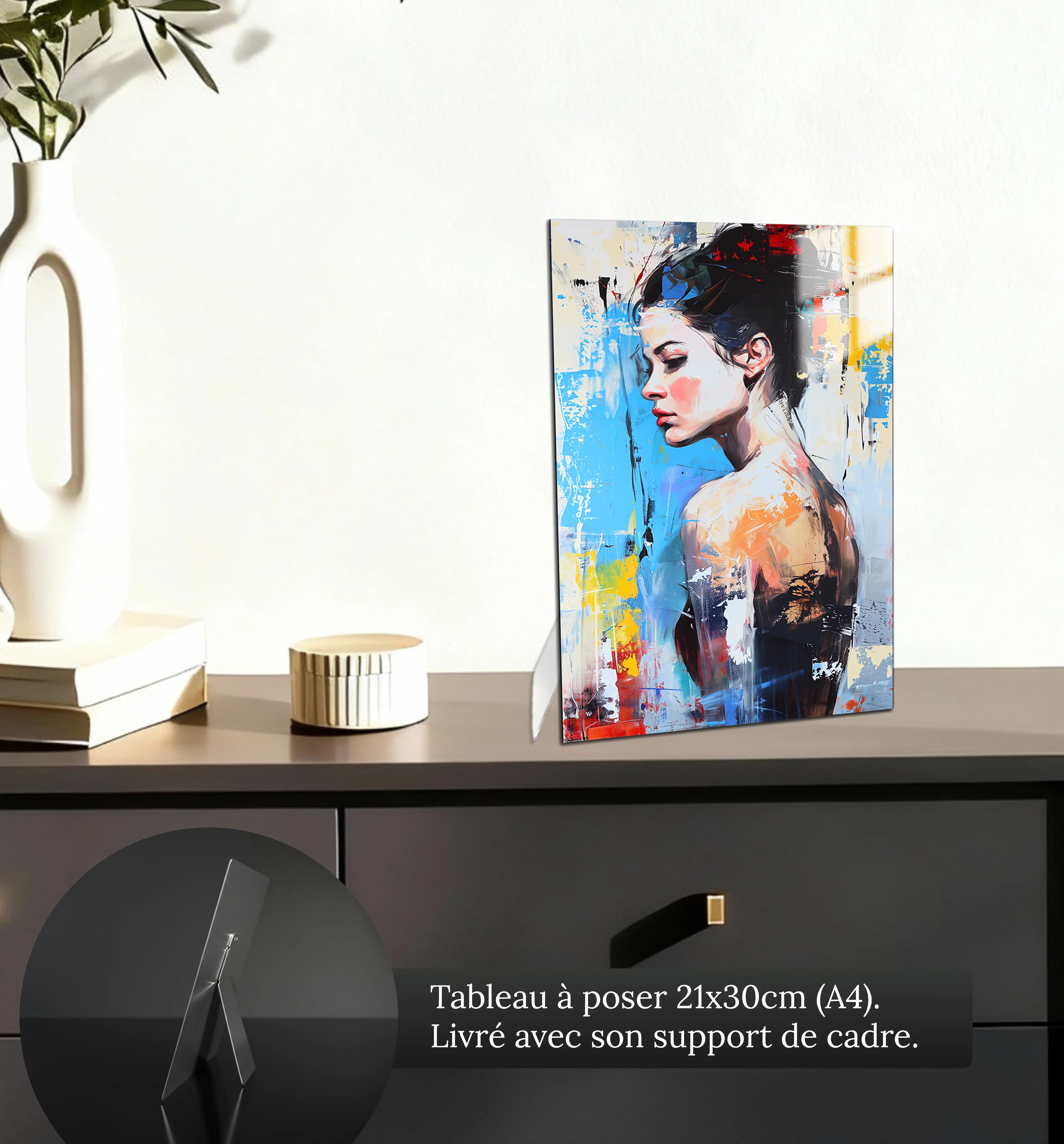 tableau-femme-abstrait-petit-format-a-poser-sur-meuble | DreamWay