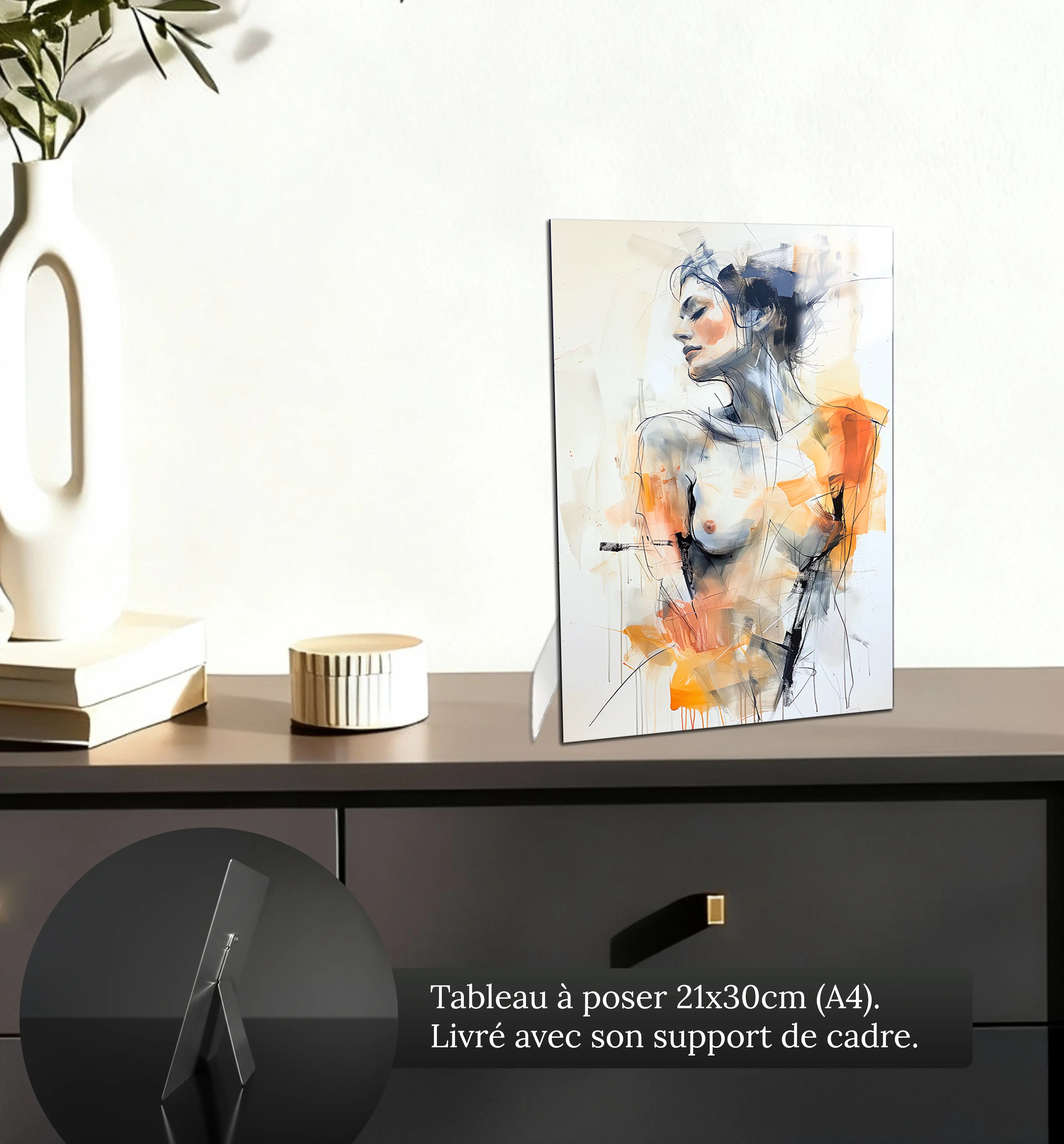 tableau-femme-nu-abstrait-petit-format-a-poser-sur-meuble | DreamWay