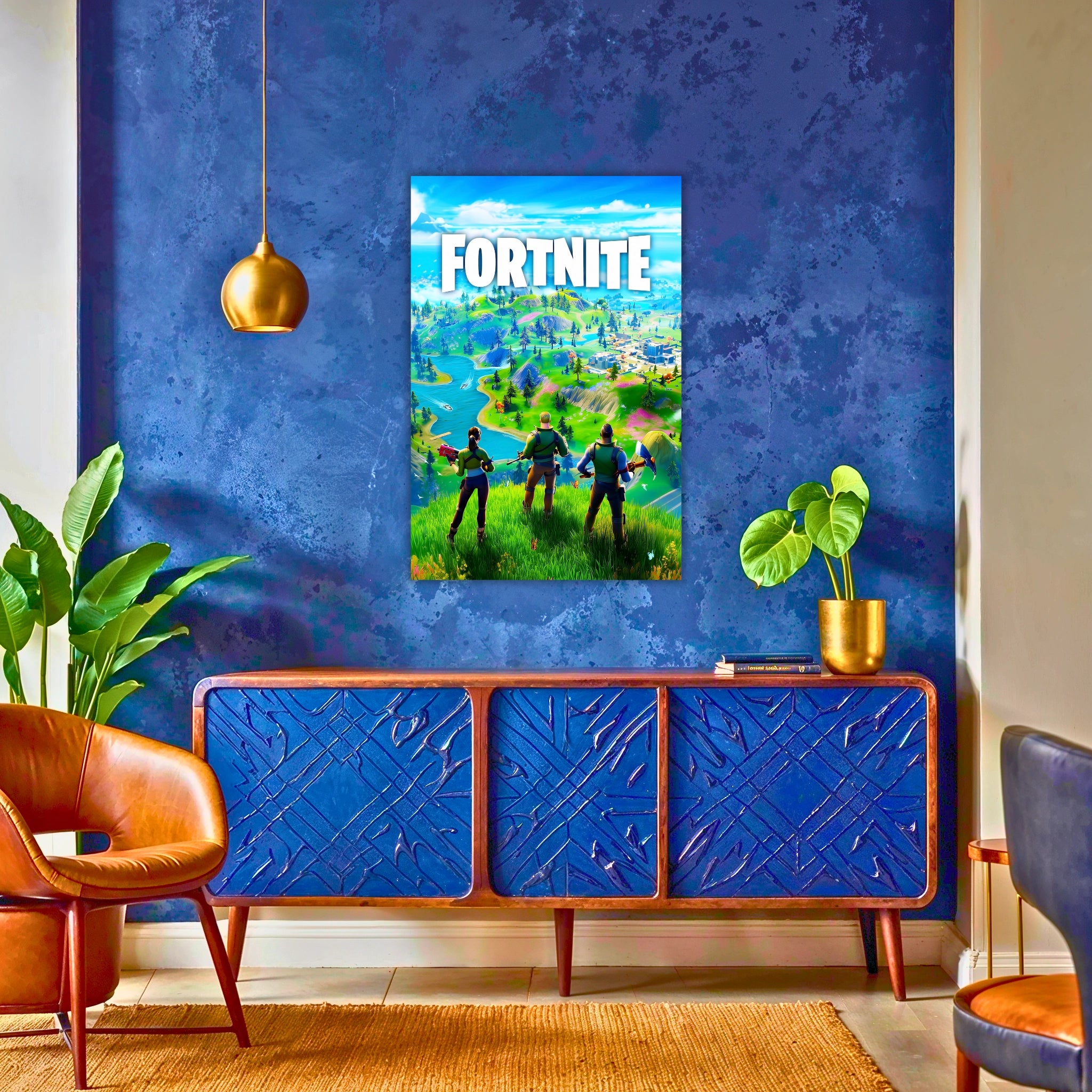tableau-fornite-foret-au-dessus-du-buffet | DreamWay