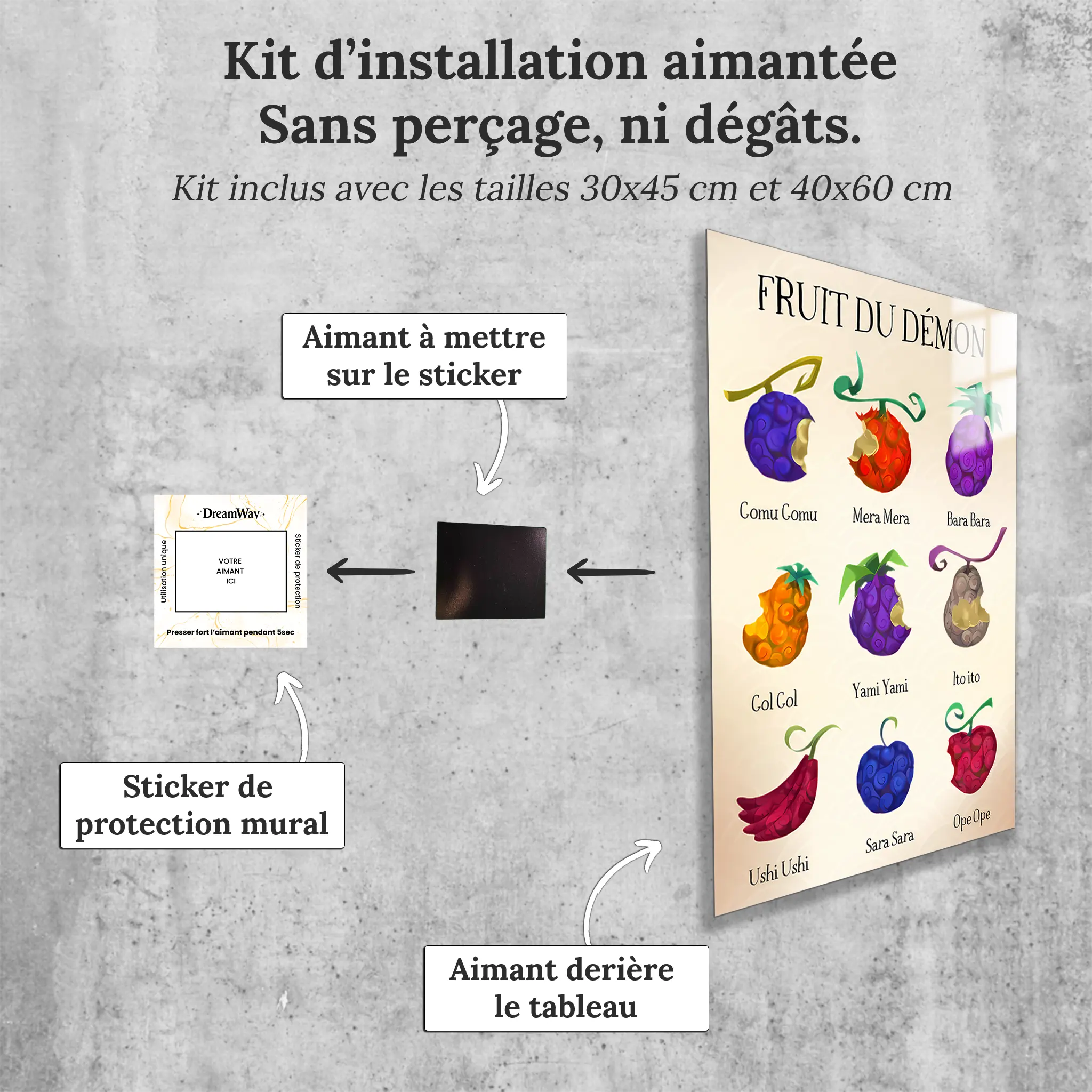 tableau-fruit-du-demon-avec-installation-aimantee | DreamWay