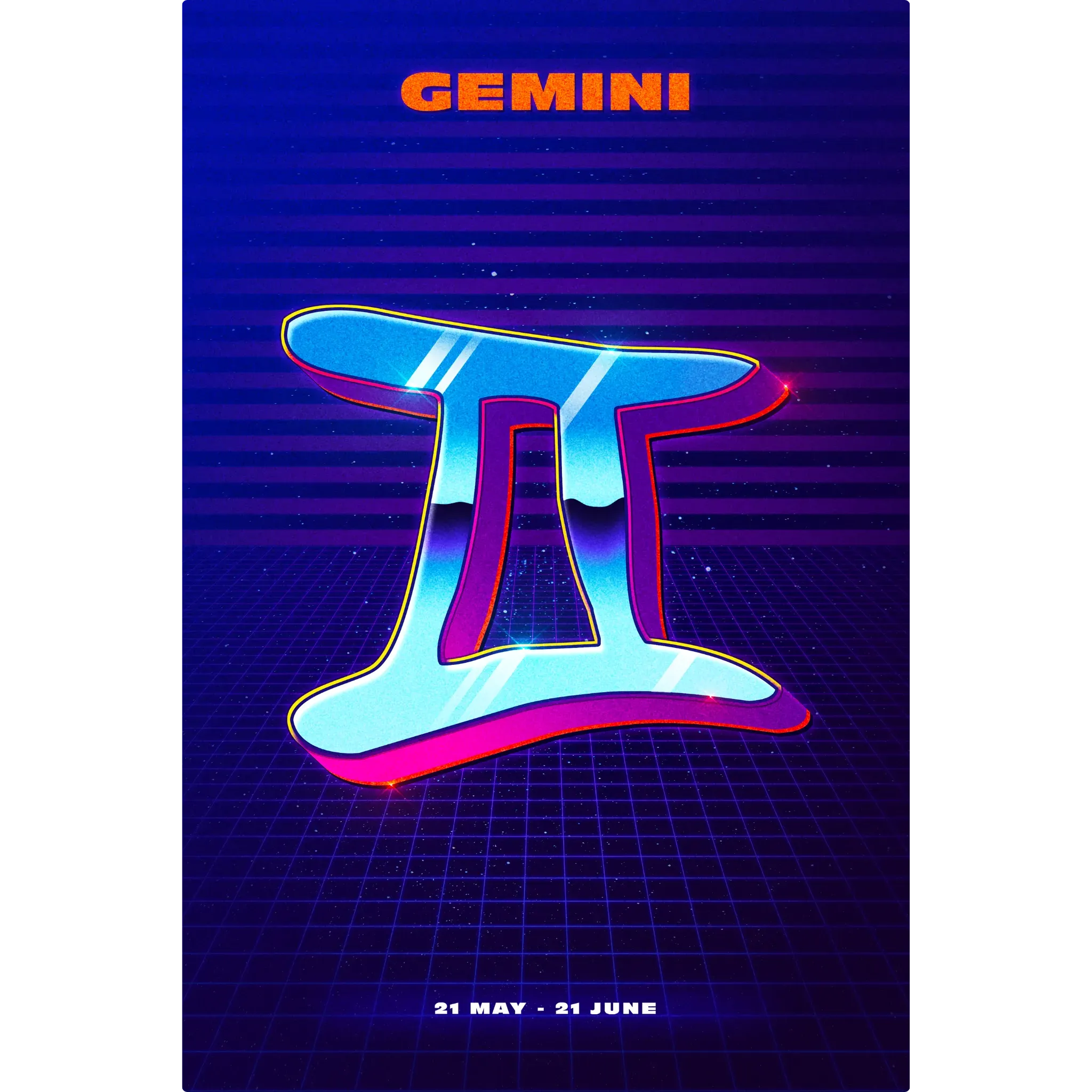 Tableau Gémeau Rétro