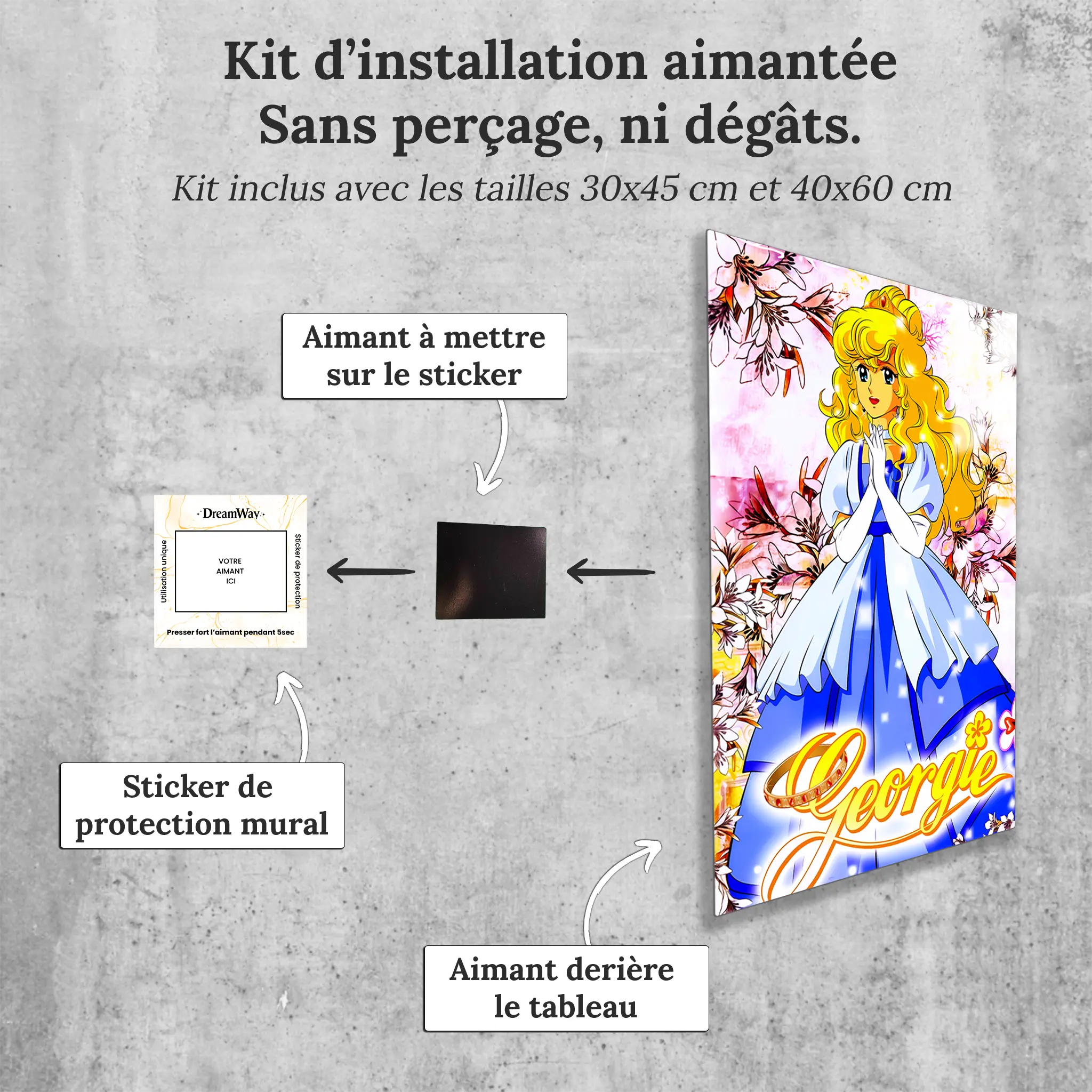 tableau-georgie-affiche-avec-installation-aimantee | DreamWay