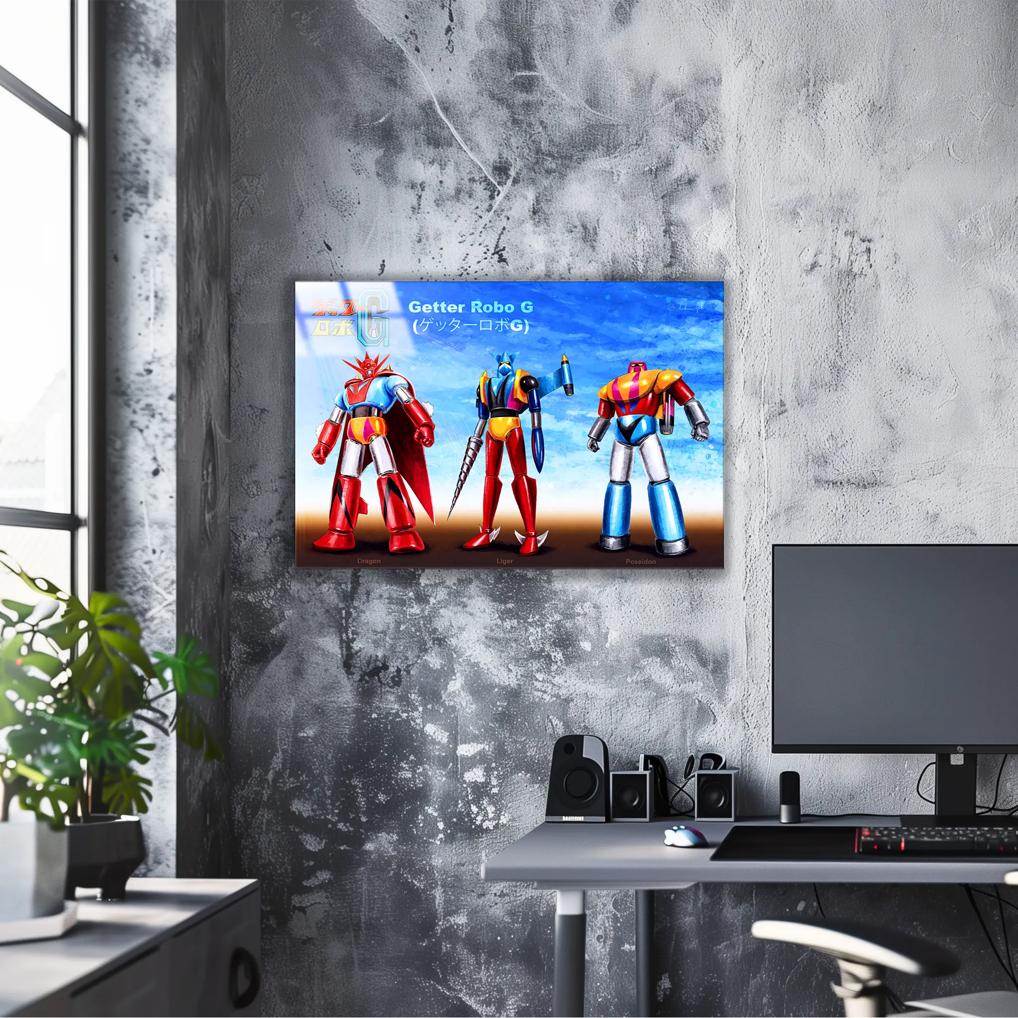 Tableau Getter Dragon Liger Poseidon