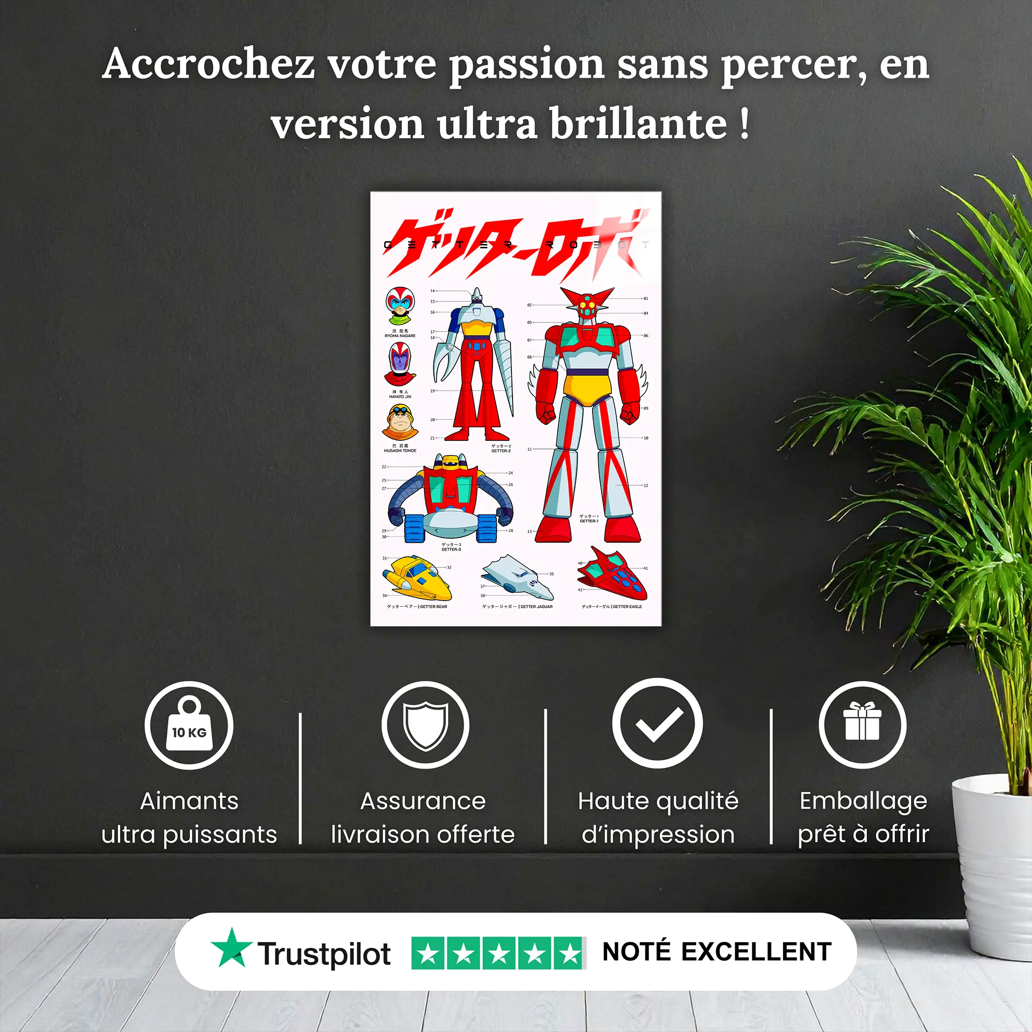 Tableau Getter Robo Affiche