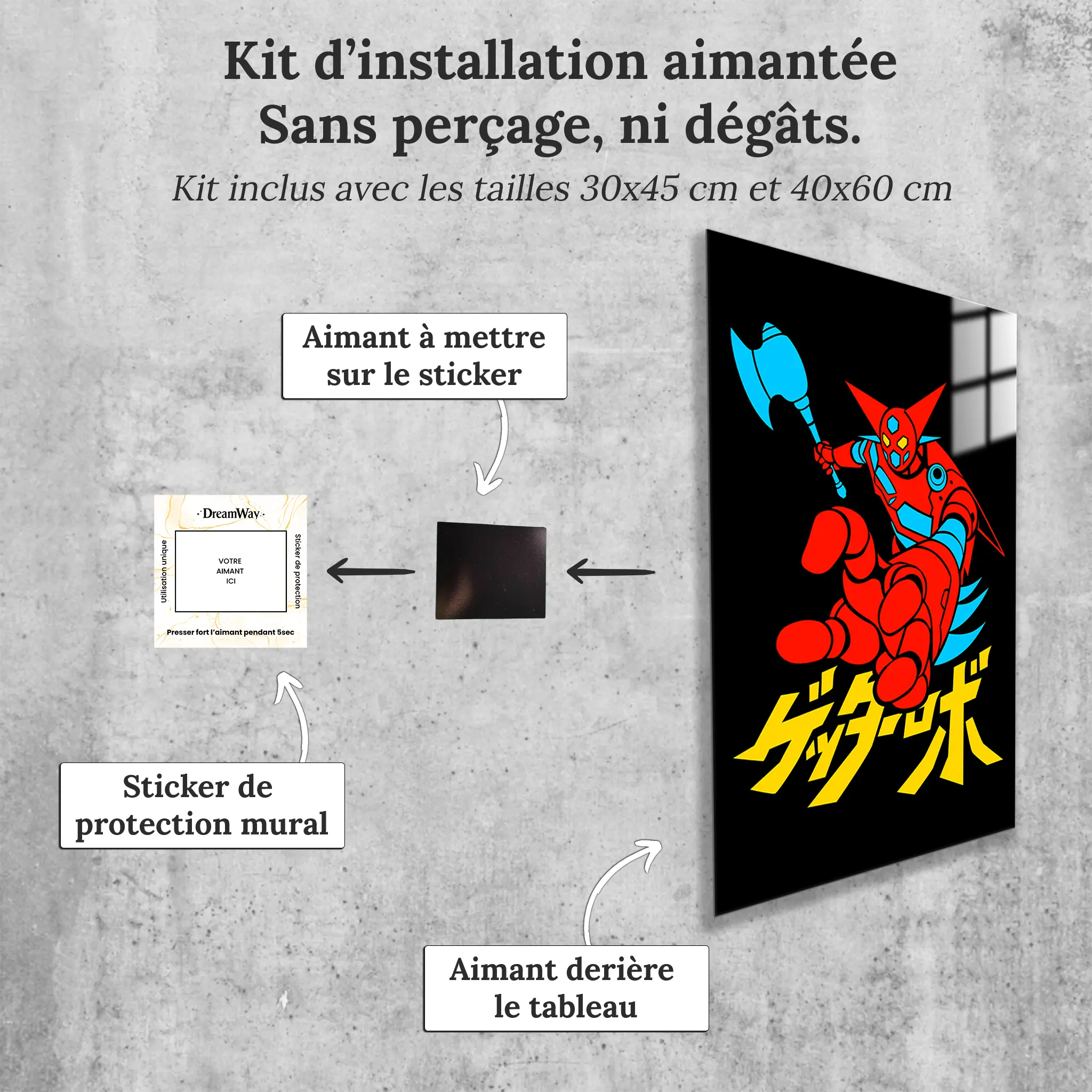 tableau-getter-robot-noir-avec-installation-aimantee | DreamWay