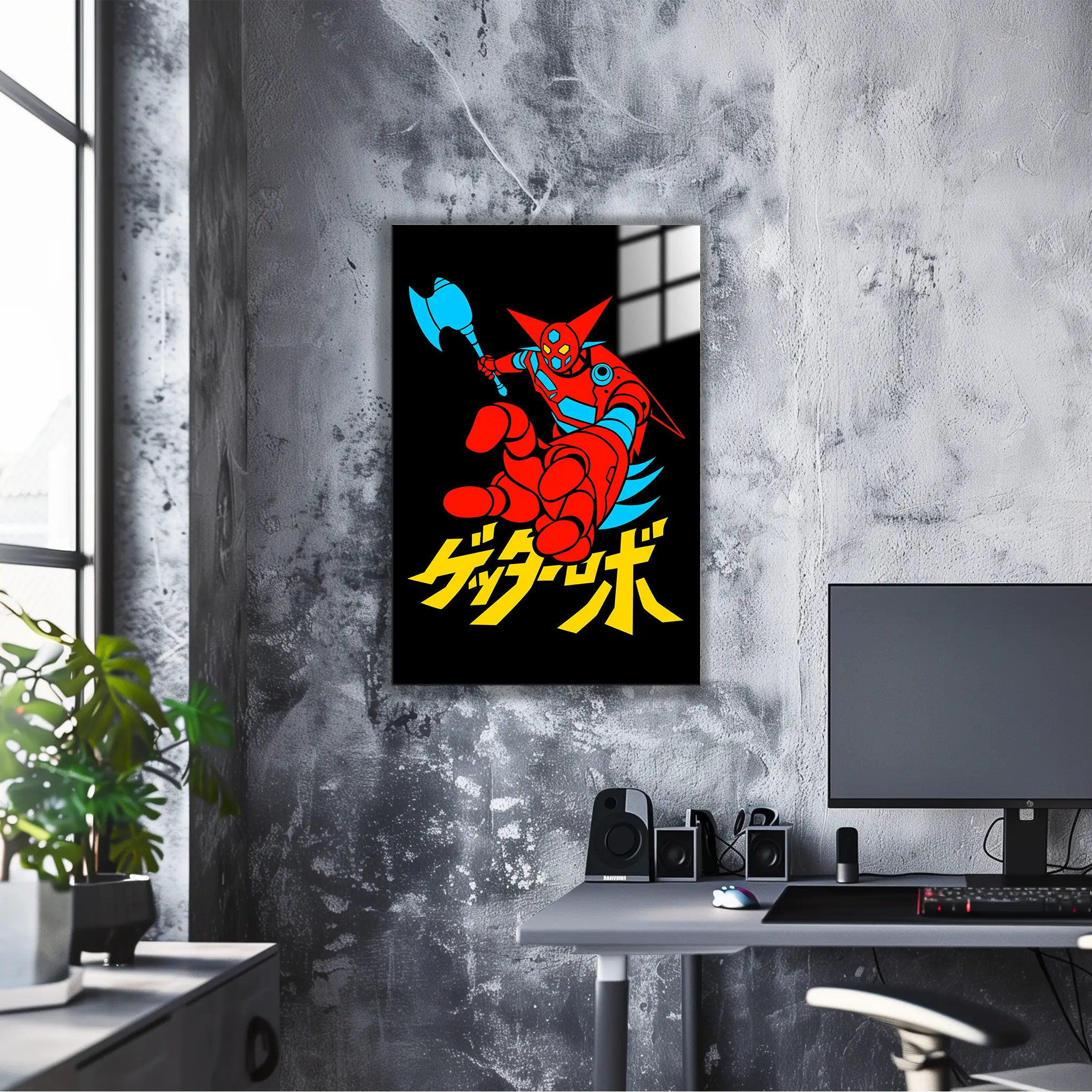 Tableau Getter Robot Noir