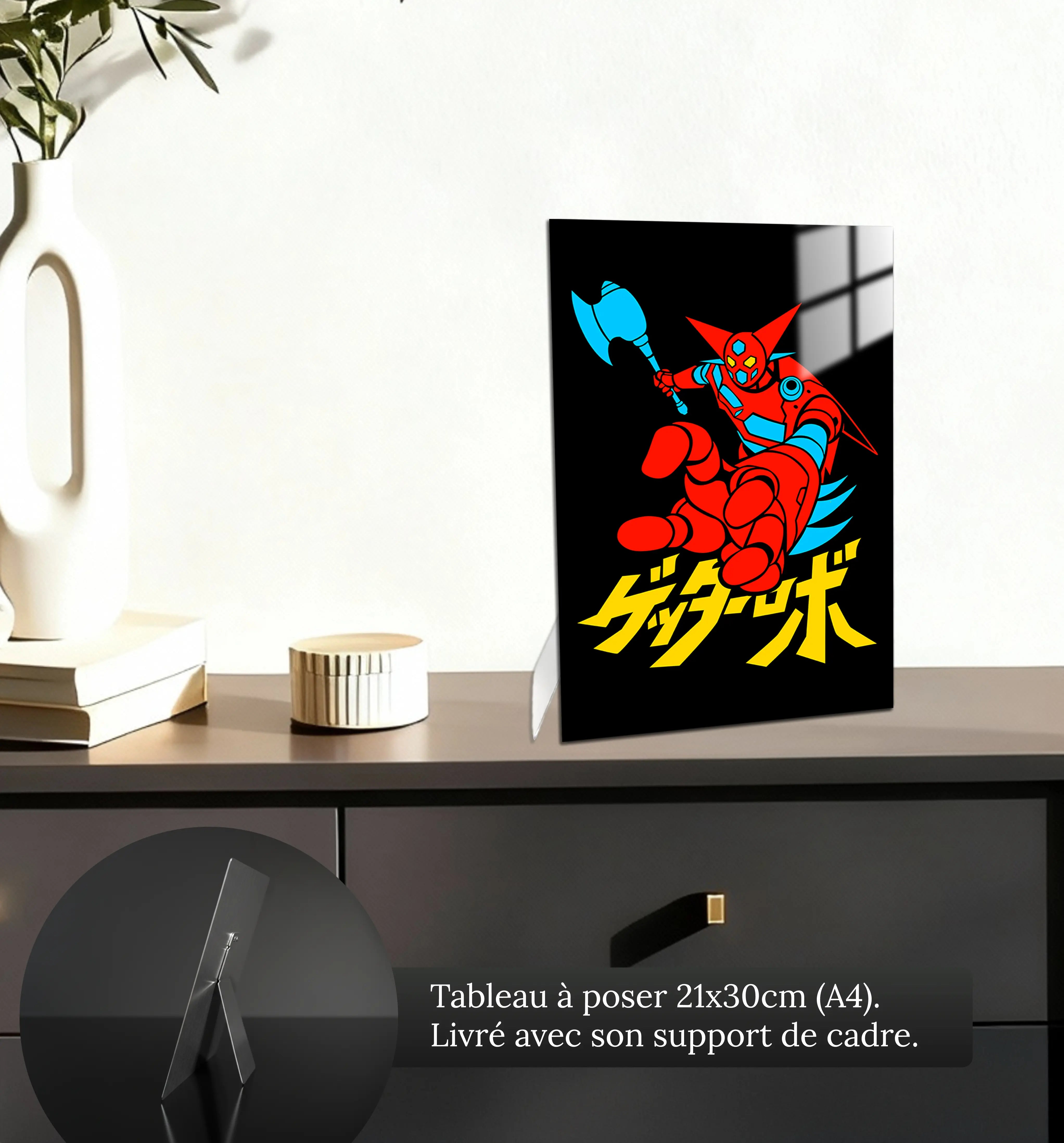 tableau-getter-robot-noir-petit-format-a-poser-sur-meuble | DreamWay